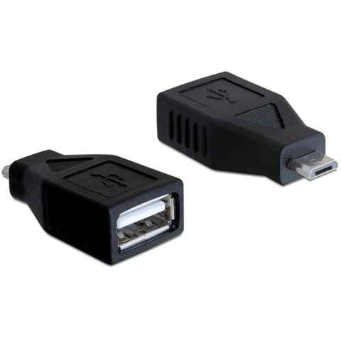 Delock USB 2.0 Adapter, Micro-USB Stecker > USB-A Buchse USB-Kabel