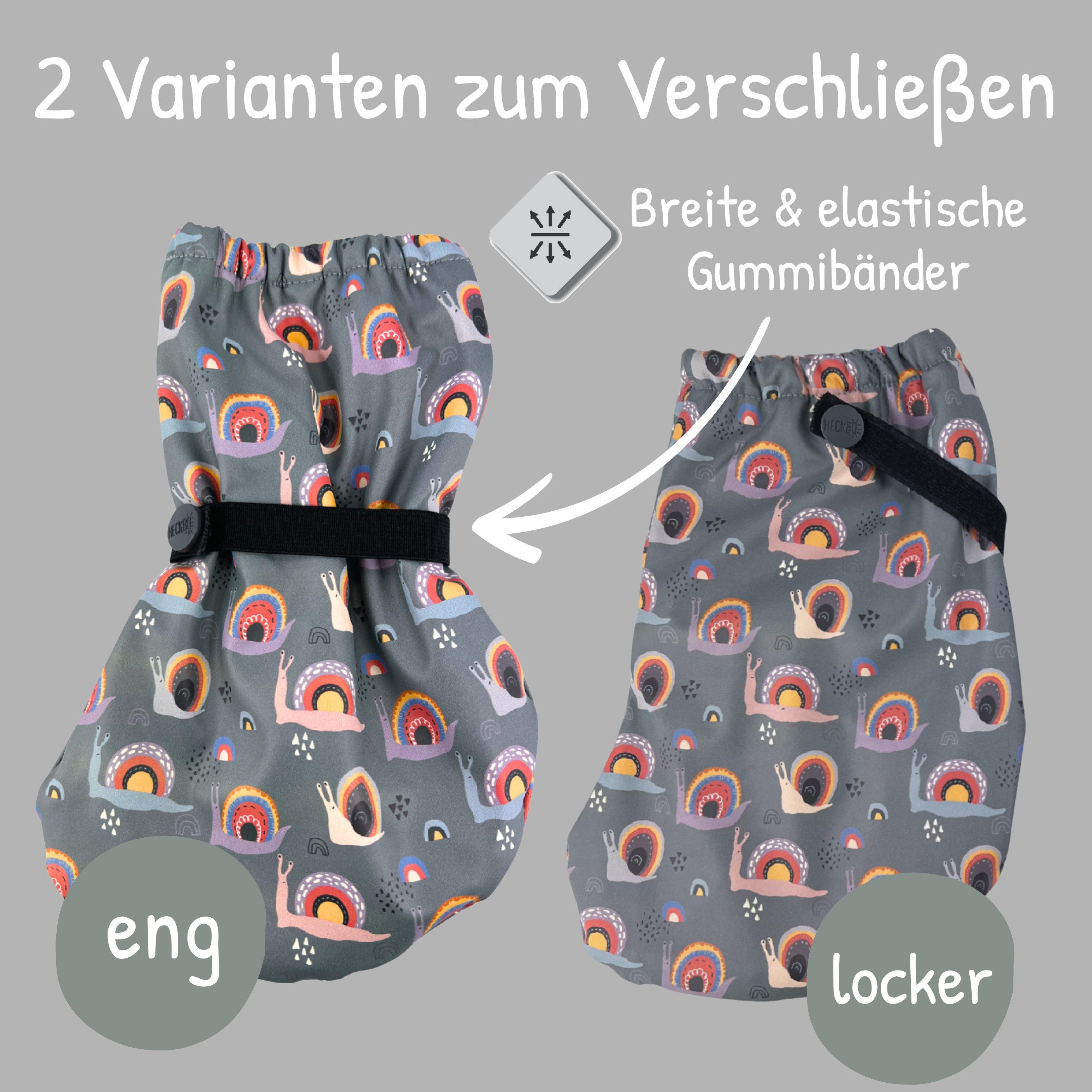 HECKBO Regenfüßlinge Füßlinge Baby ohne Futter verschiedene Motive Babystiefel – Bild 4 von 5