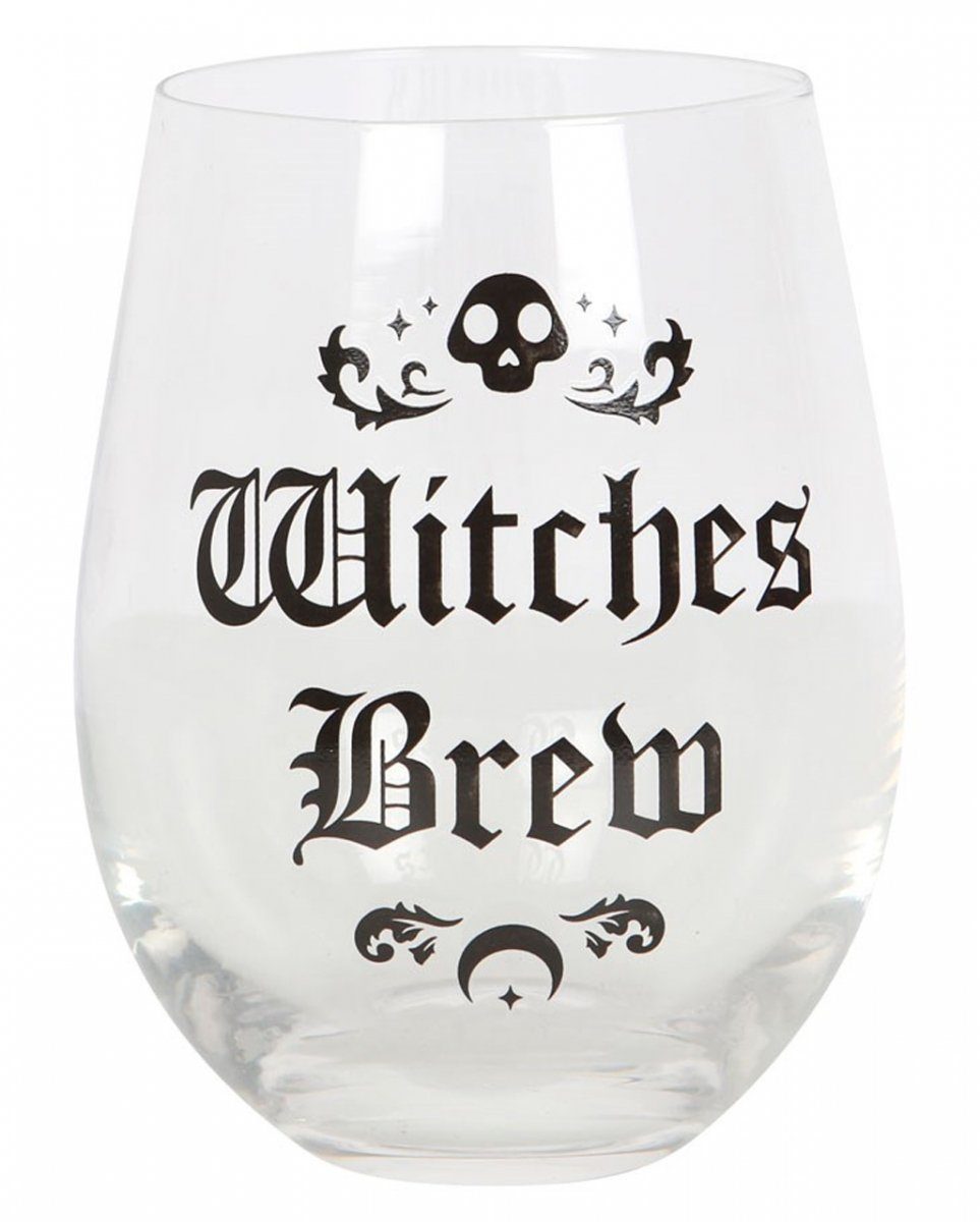 Horror-Shop Geschirr-Set Witches Brew ';Hexengebräu'; Weinglas ohne Stiel, Glas