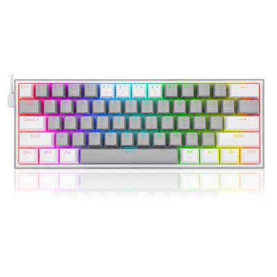 Redragon K617 RGB Mechanische Gaming-Tastatur mit 61 Tasten Gaming-Tastatur (höhenverstellbar, Pro Software anpassbar)