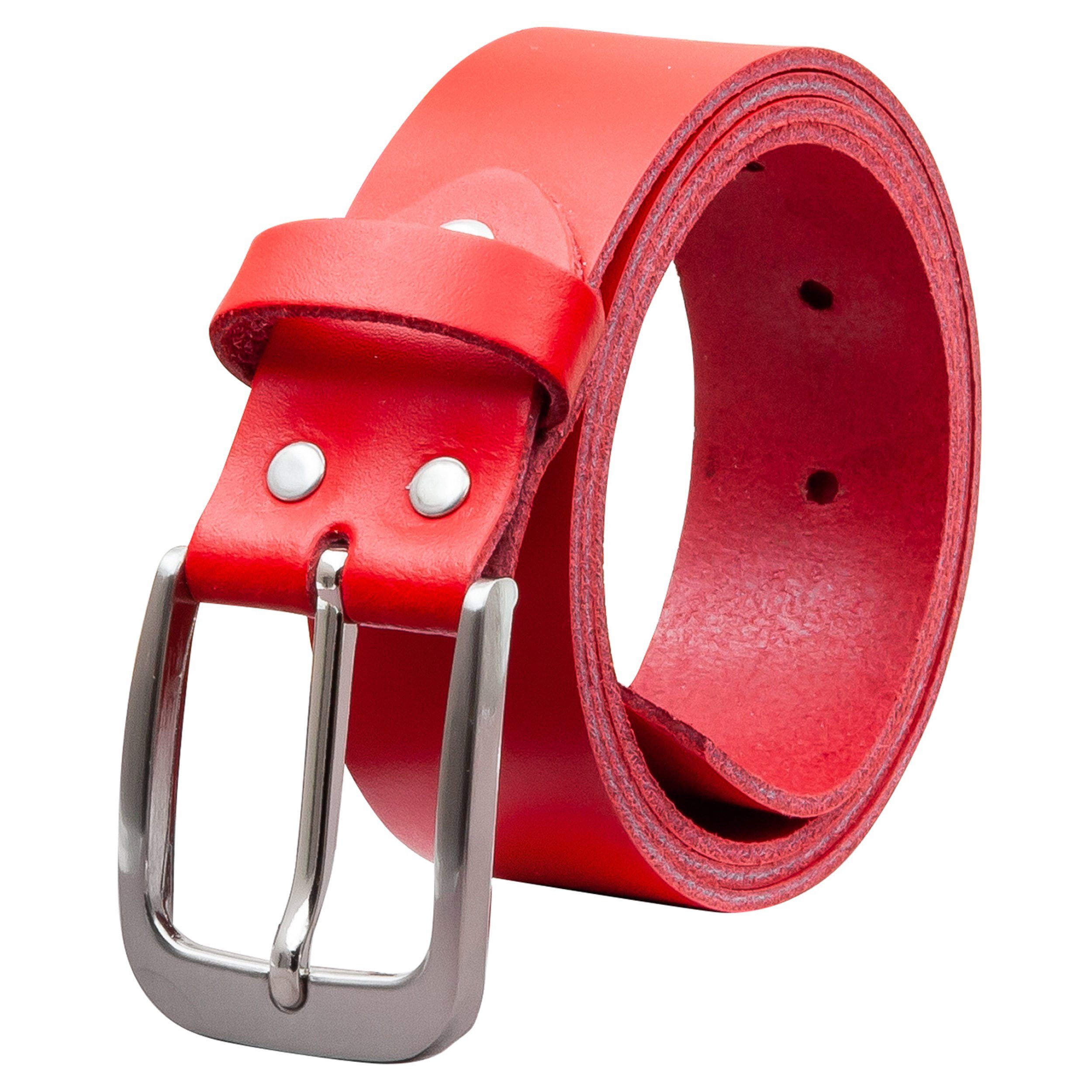 COLOGNEBELT Ledergürtel OM428-SL-Rot MADE IN GERMANY, Rot Kürzbar, 100 % Ec günstig online kaufen