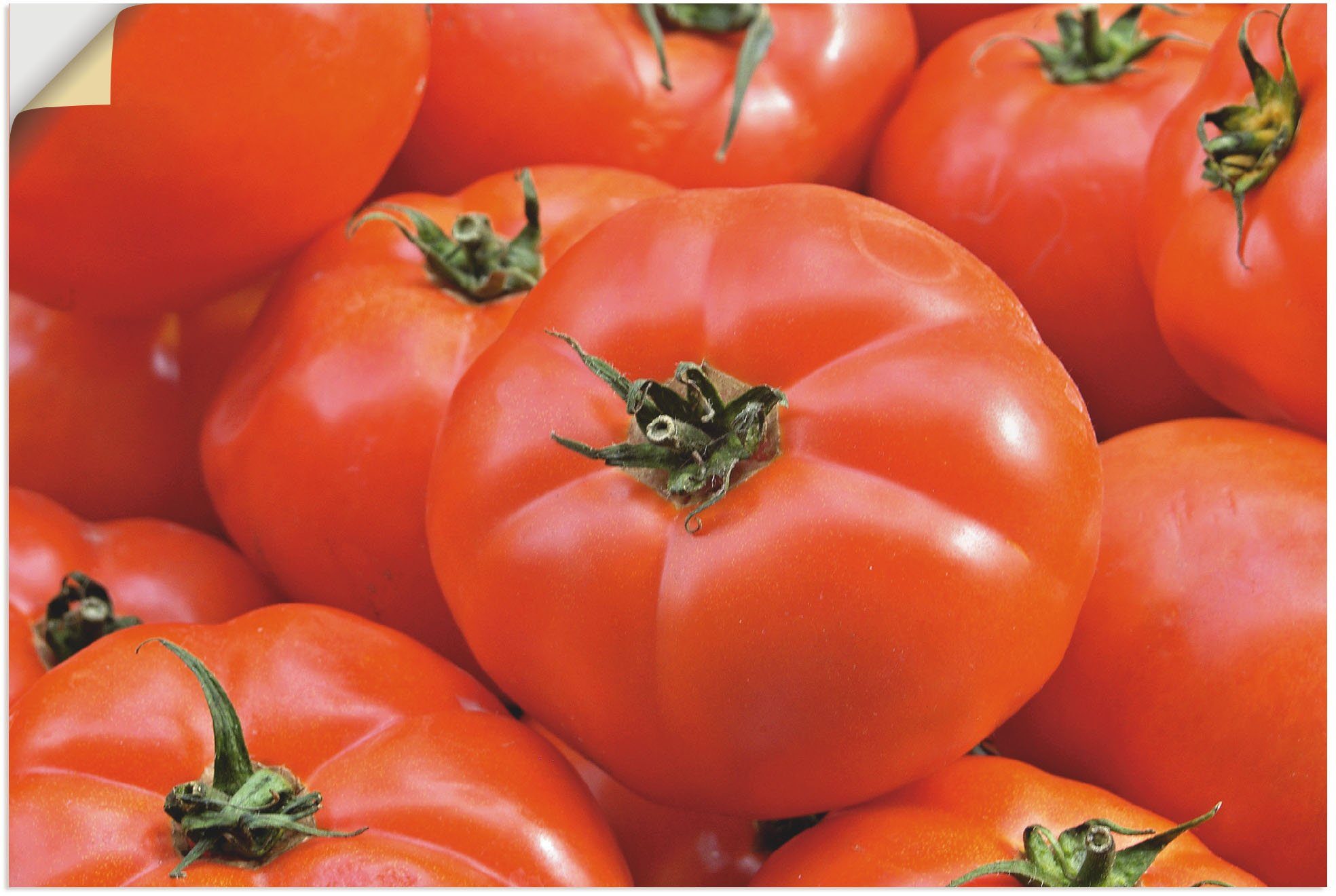 Frische Wandaufkleber oder Poster Wandbild Tomaten, Lebensmittel versch. (1 Leinwandbild, Artland St), Rote in Größen Alubild, als