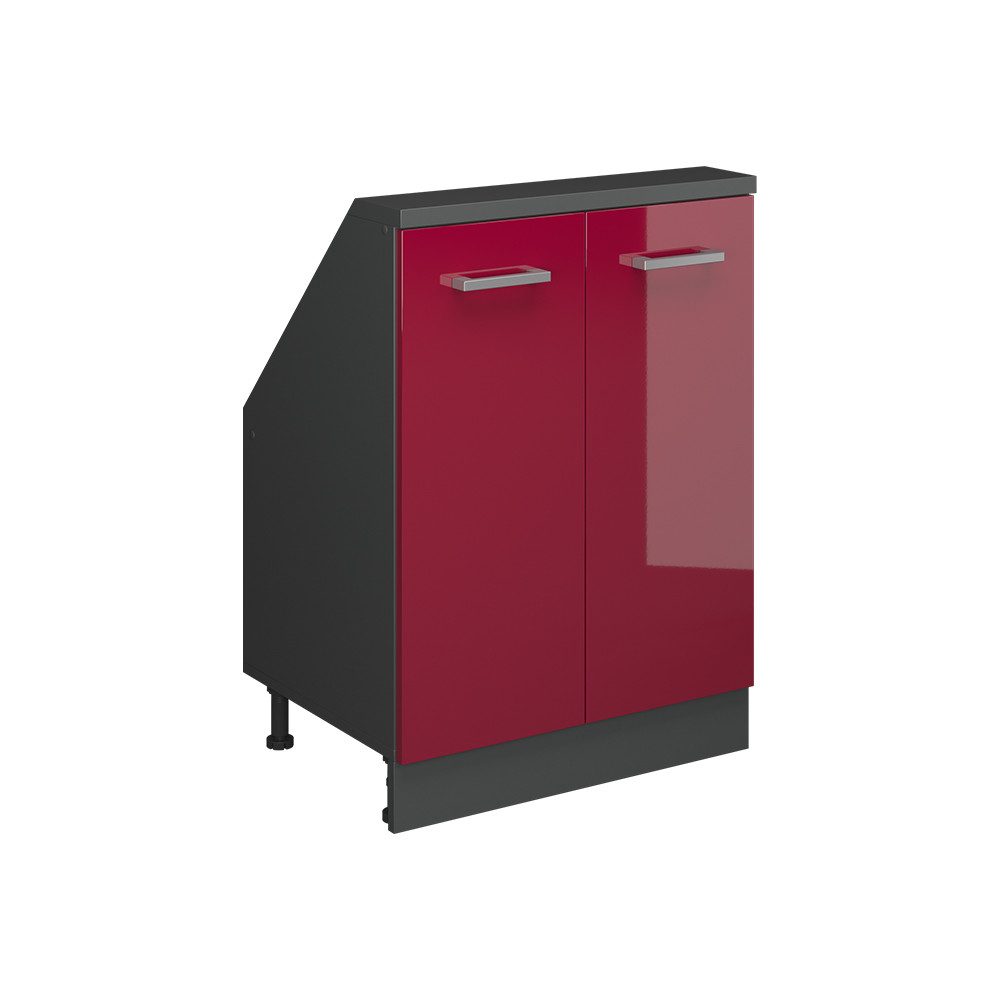 Vicco Unterschrank R-Line, Rot Hochglanz/Anthrazit, 60 günstig online kaufen