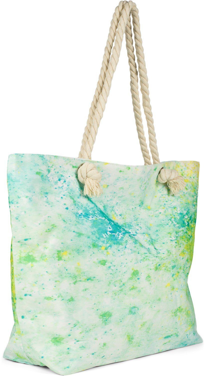 styleBREAKER Strandtasche Strandtasche Pouring Flecken Muster (1-tlg) günstig online kaufen