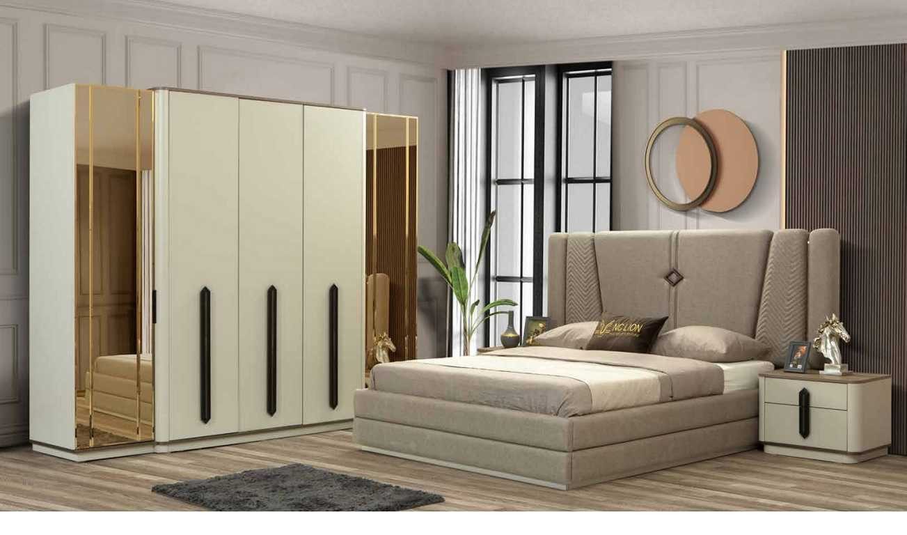 Schlafzimmer-Set Bett Nachttisch Kleiderschrank Schlafzimmer Set Design Modern Luxus