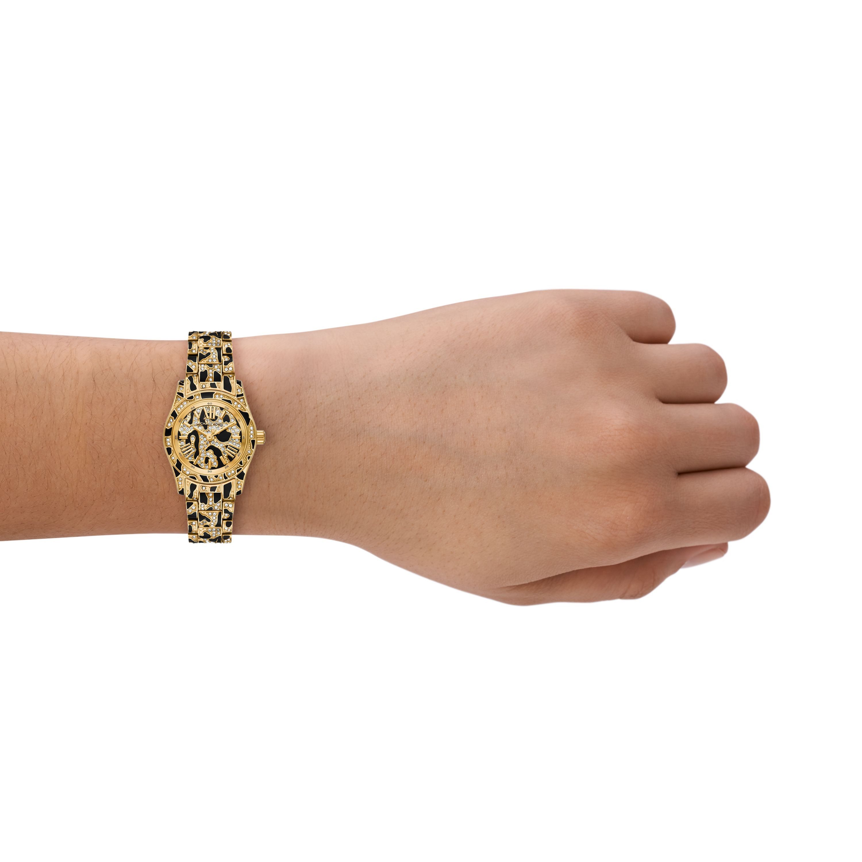 MICHAEL KORS Quarzuhr Lexington MK7639, Armbanduhr, Edelstahlarmband, analog, Glassteine – Bild 4 von 5