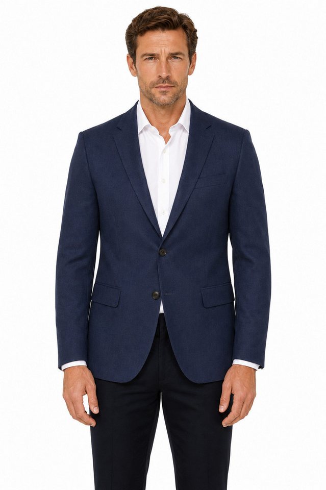 Guild Clothing Sakko Herren Sommer Sakko - Extra Slim Fit Leinensakko, Halbgefüttert, Atmungsaktiv, Elegantes Freizeit