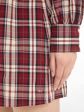Tommy Hilfiger Blusenkleid TARTAN CO V-NECK SHIRT DRESS mit 2-Knopf-Manschetten