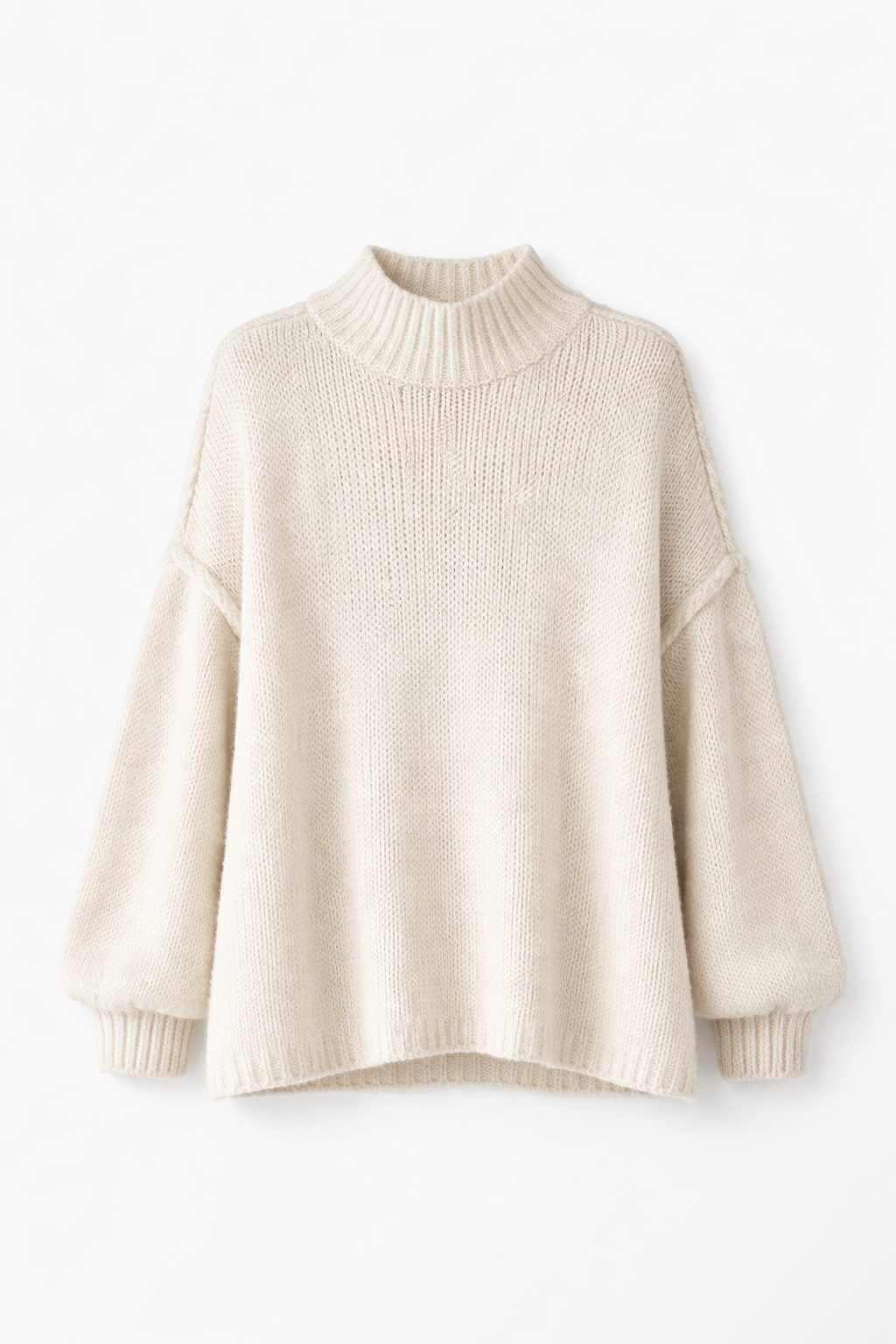 Strickpullover - Pullover - Grobstrickpullover Damen - Stehkragenpullover