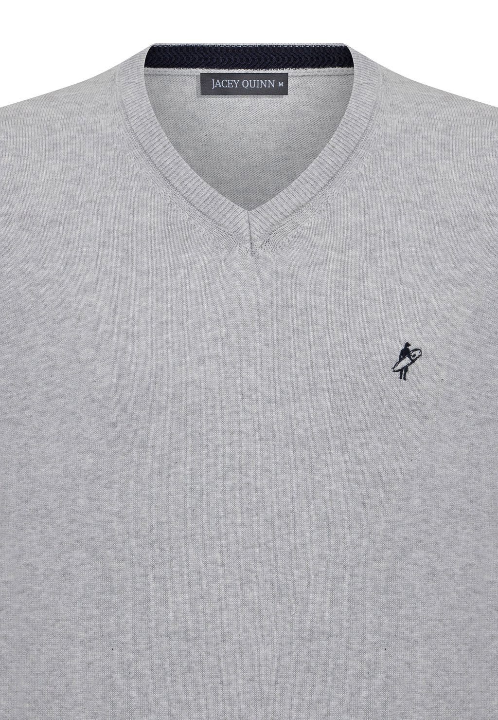 Jacey Quinn Sweatshirt V-Neck Cotton Pullover günstig online kaufen
