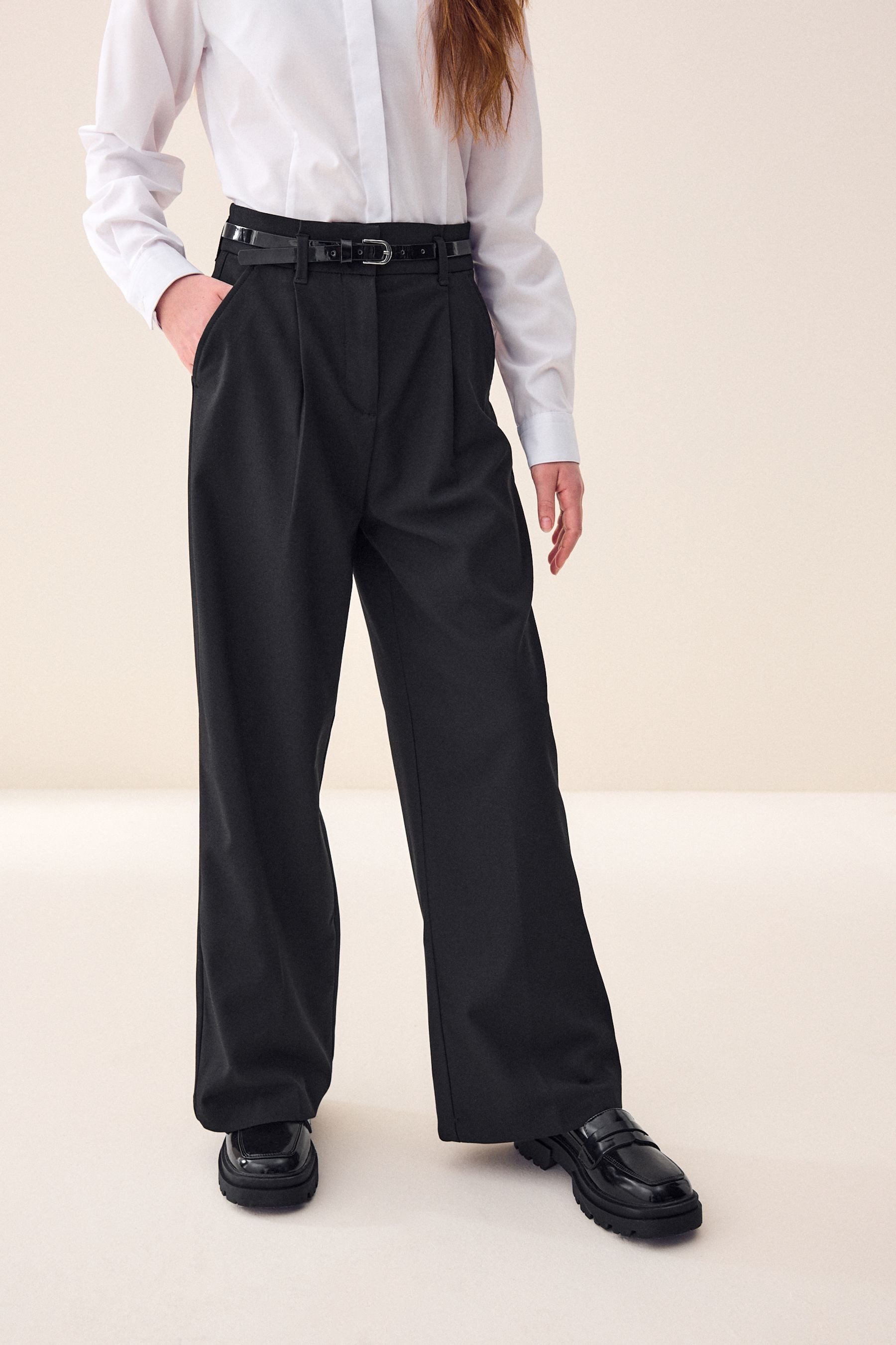 Next Stoffhose Hose mit weitem Beinschnitt, Senior-Schulhose (1-tlg)