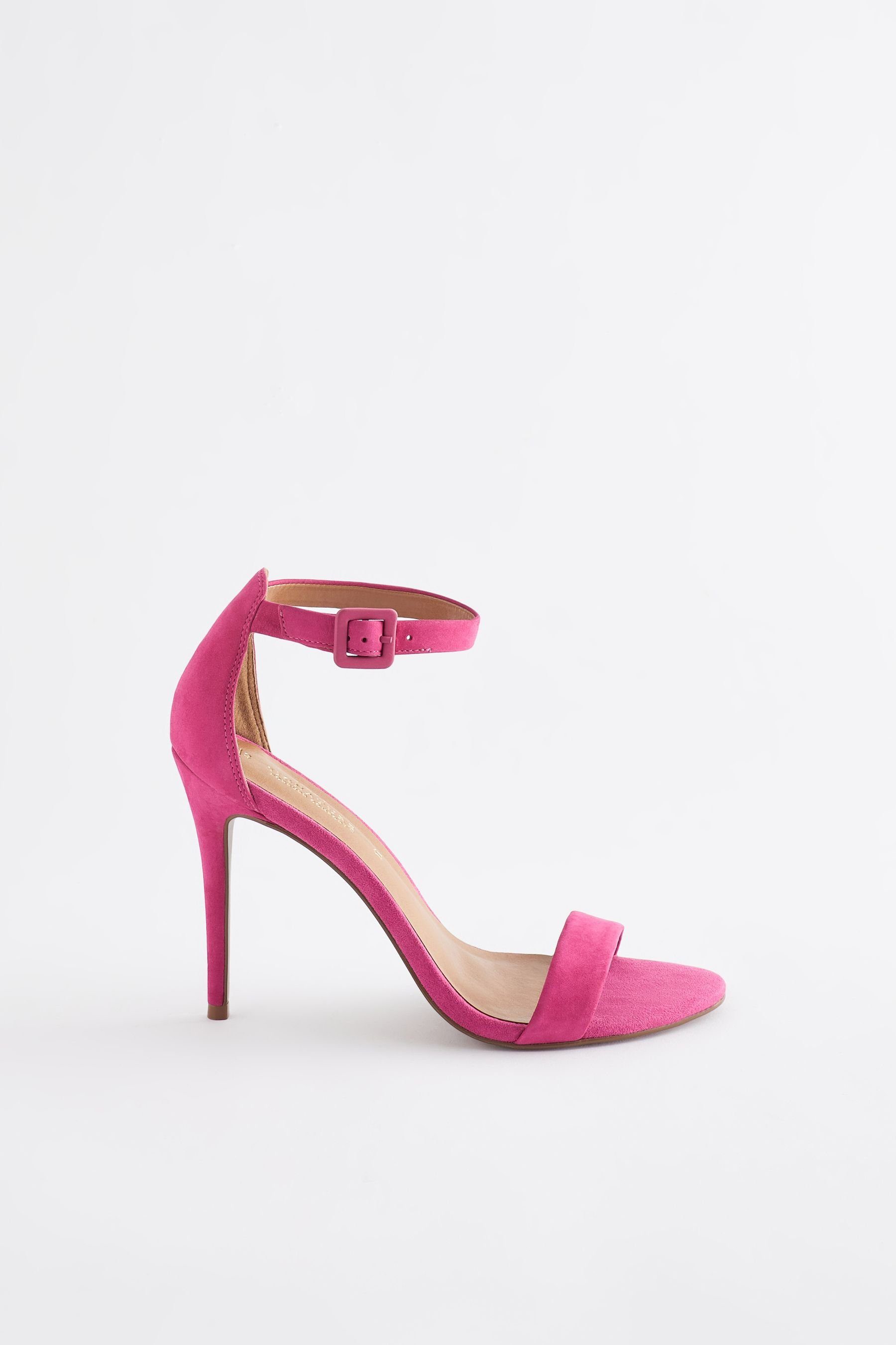 Next Signature Leder-Sandalen mit Absatz Sandalette (1-tlg) Pink
