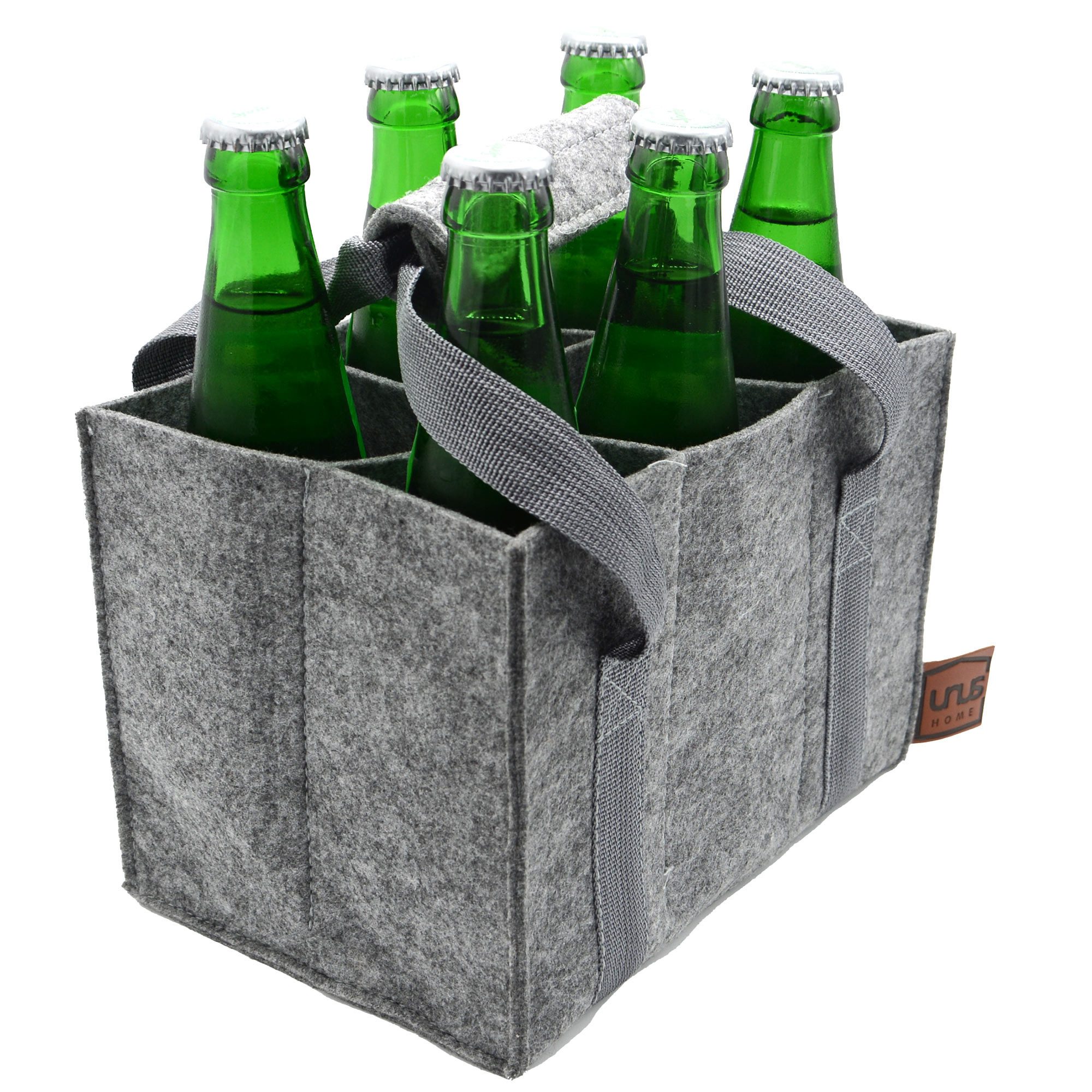 UNUS HOME Flaschenkorb Flaschenhalter 6er Filz, 0.33 l, Flaschenträger Filz günstig online kaufen