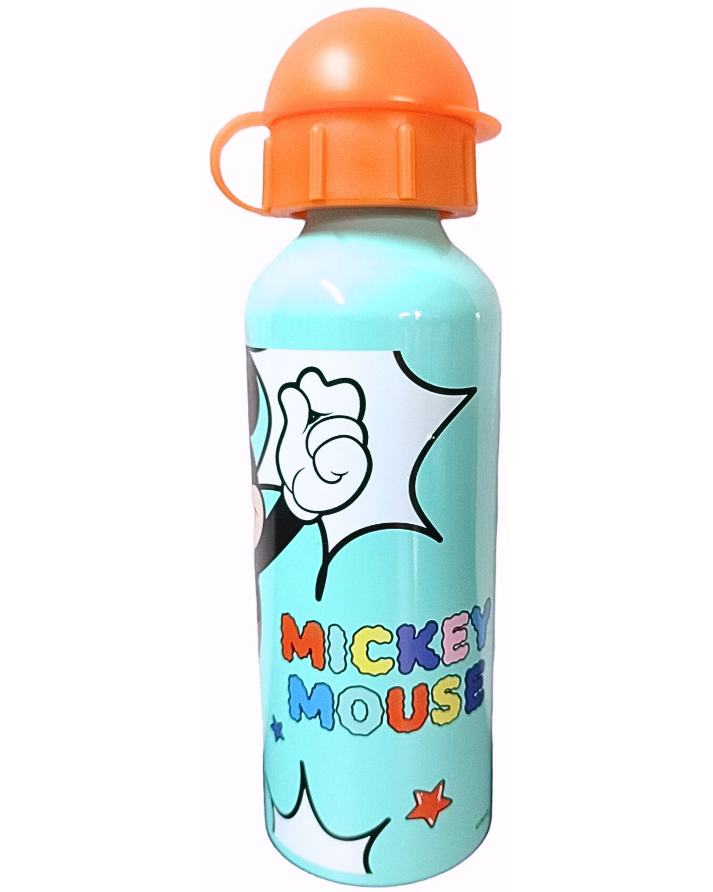 Disney Mickey Mouse Trinkflasche Mickey Maus, Kinderflasche aus Aluminium 520 ml BPA frei