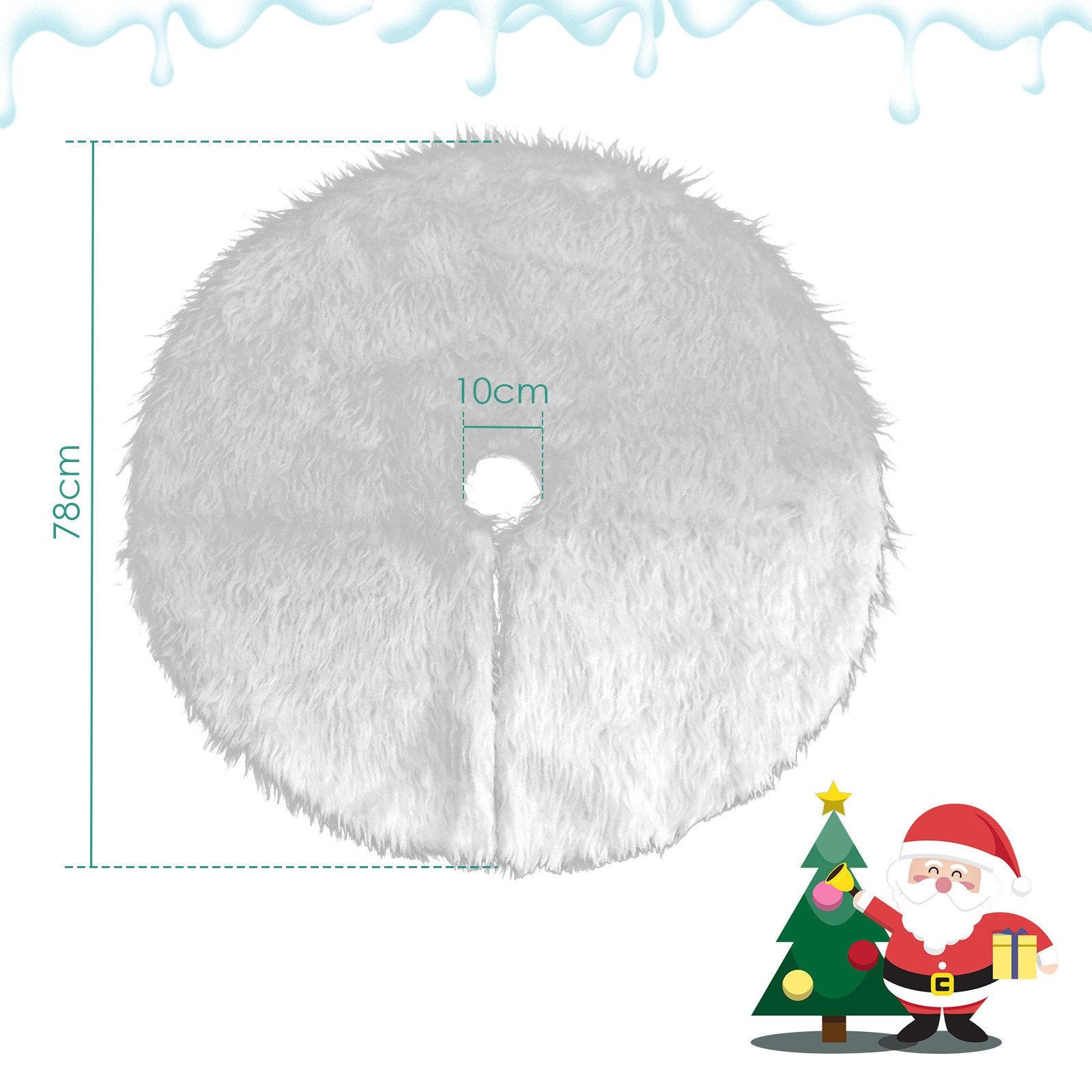 Clanmacy Weihnachtsbaumdecke Weihnachtsbaumdecke,Baumteppich Weihnachten ru günstig online kaufen