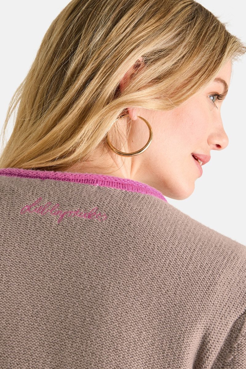 Lieblingsstück Trachtenstrickjacke Strickjacke Damen - ZOFIA - taupe