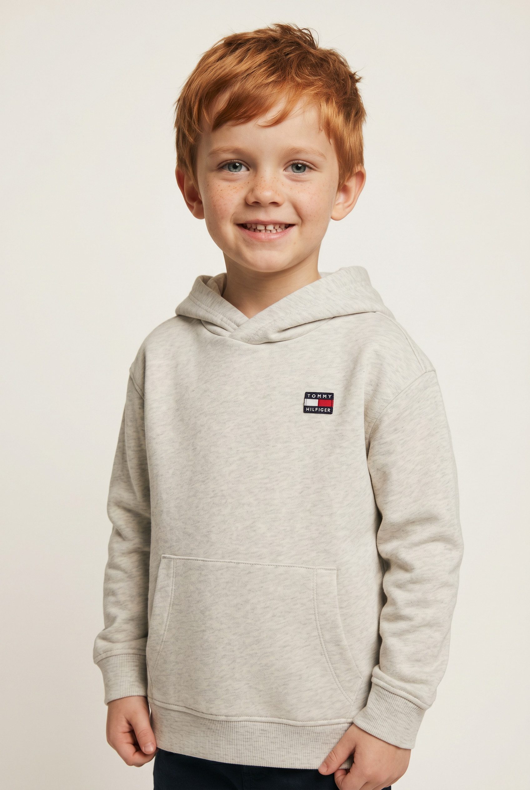 Tommy Hilfiger Kapuzensweatshirt Kängurutasche, reine Baumwolle, Kinder bis 16 Jahre
