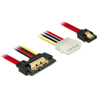 Delock Adapterkabel SATA 7Pin + 5,25"-4Pin > SATA 22Pin Computer-Kabel