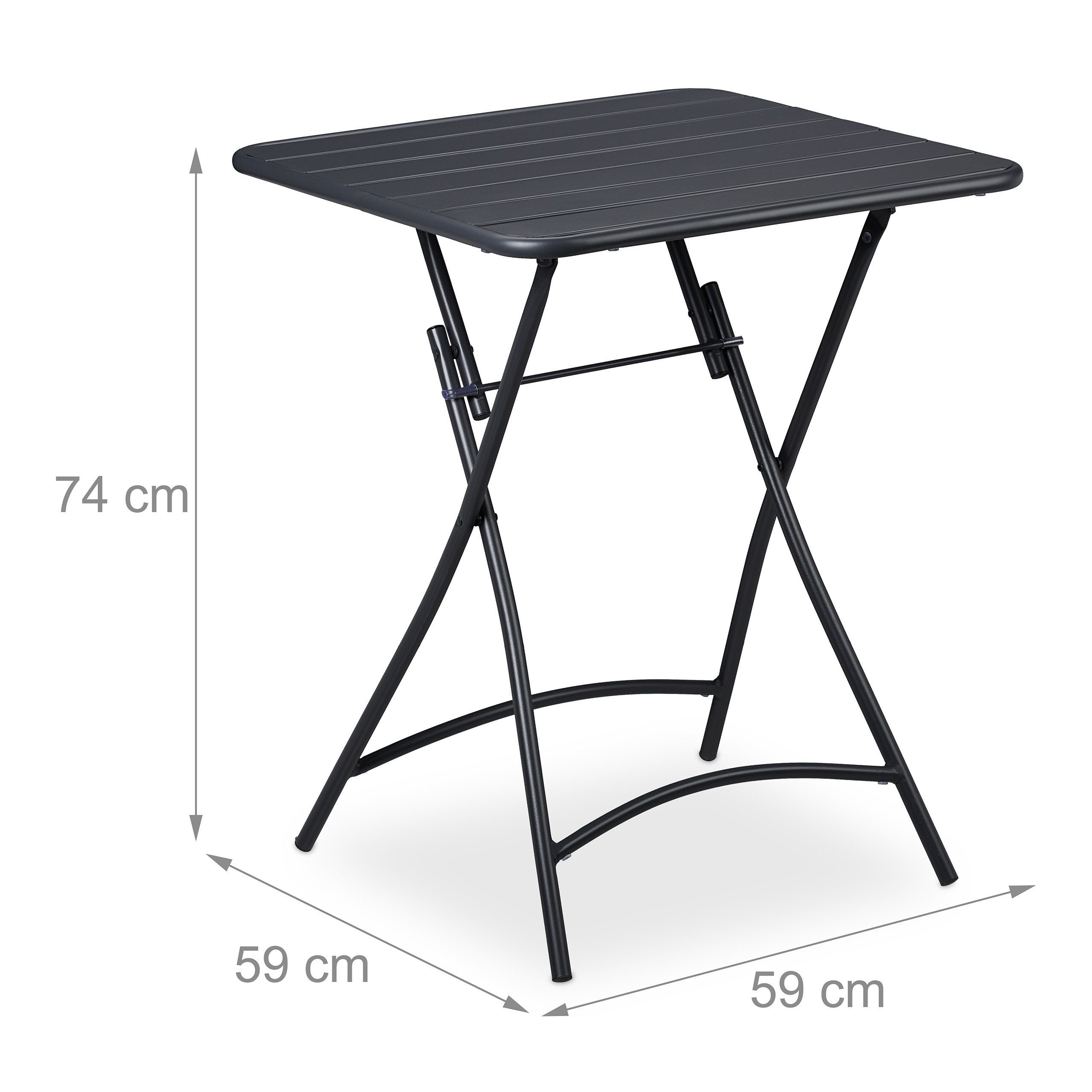 relaxdays Klapptisch Metall Balkontisch klappbar (1-St) – Bild 4 von 5