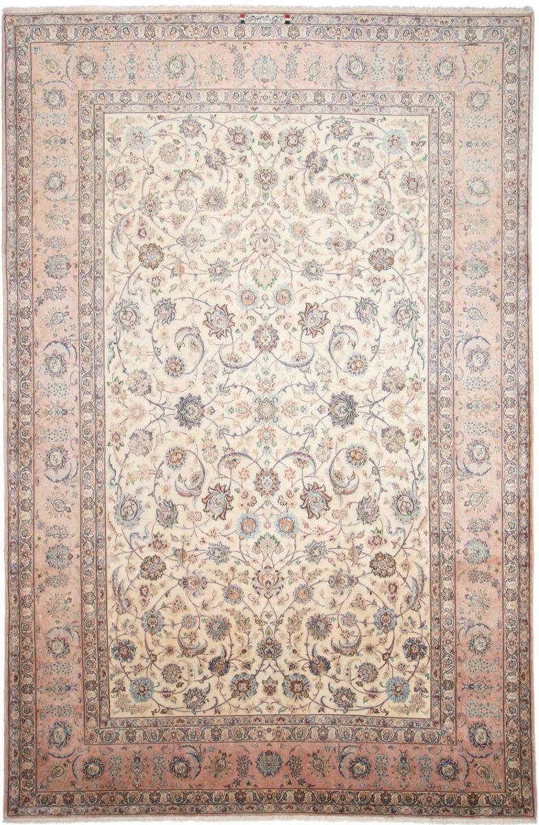 Orientteppich Isfahan Seidenkette 204x307 Handgeknüpfter Orientteppich, Nain Trading, rechteckig, Höhe: 6 mm