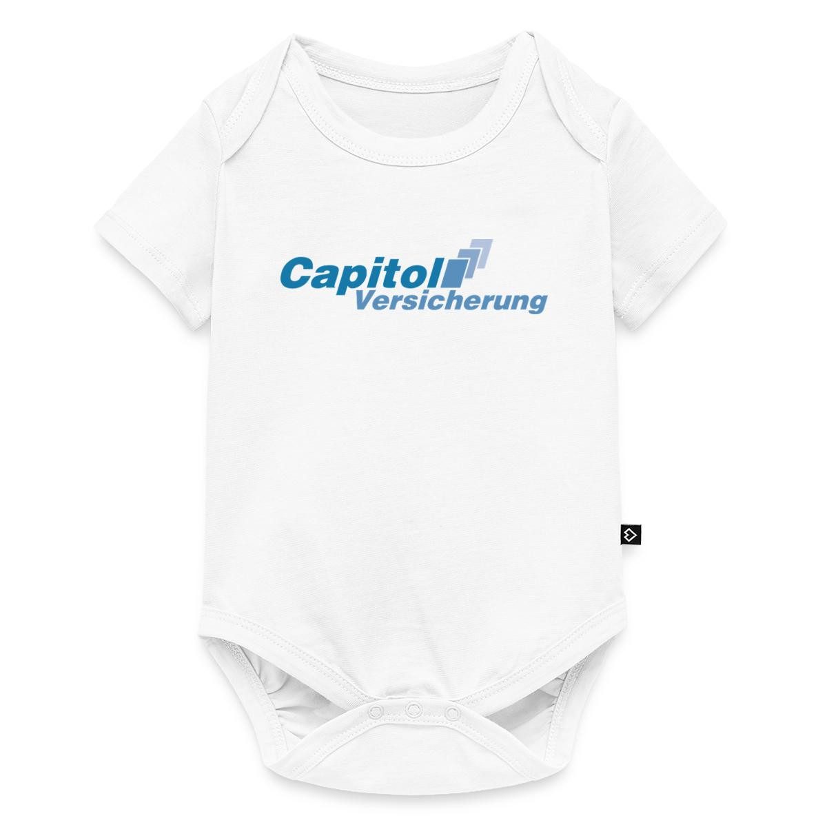Spreadshirt Kurzarmbody Stromberg Logo Capitol Versicherung Kurzarm Tages Baby Body (1-tlg)