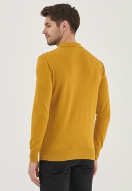ORGANICATION Polokragenpullover Men's Polo Sweater in Olive Oil