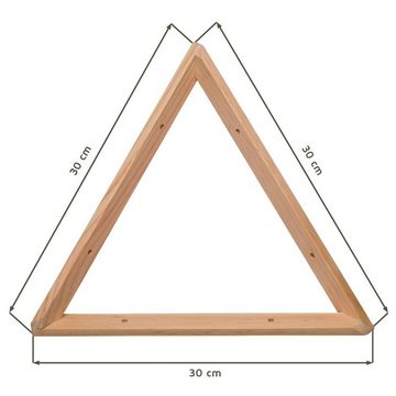 Astigarraga Kit Line Wandregalhalter Triangel Winkel 30x30x30 cm, Regalwinkel aus Vollholz, Regalhalter