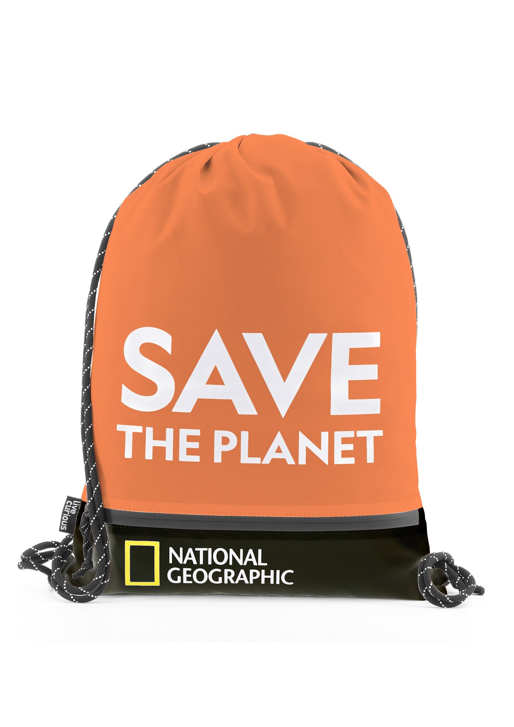 NATIONAL GEOGRAPHIC Kulturbeutel Saturn, aus recycletem Polyester orange | Kulturbeutel