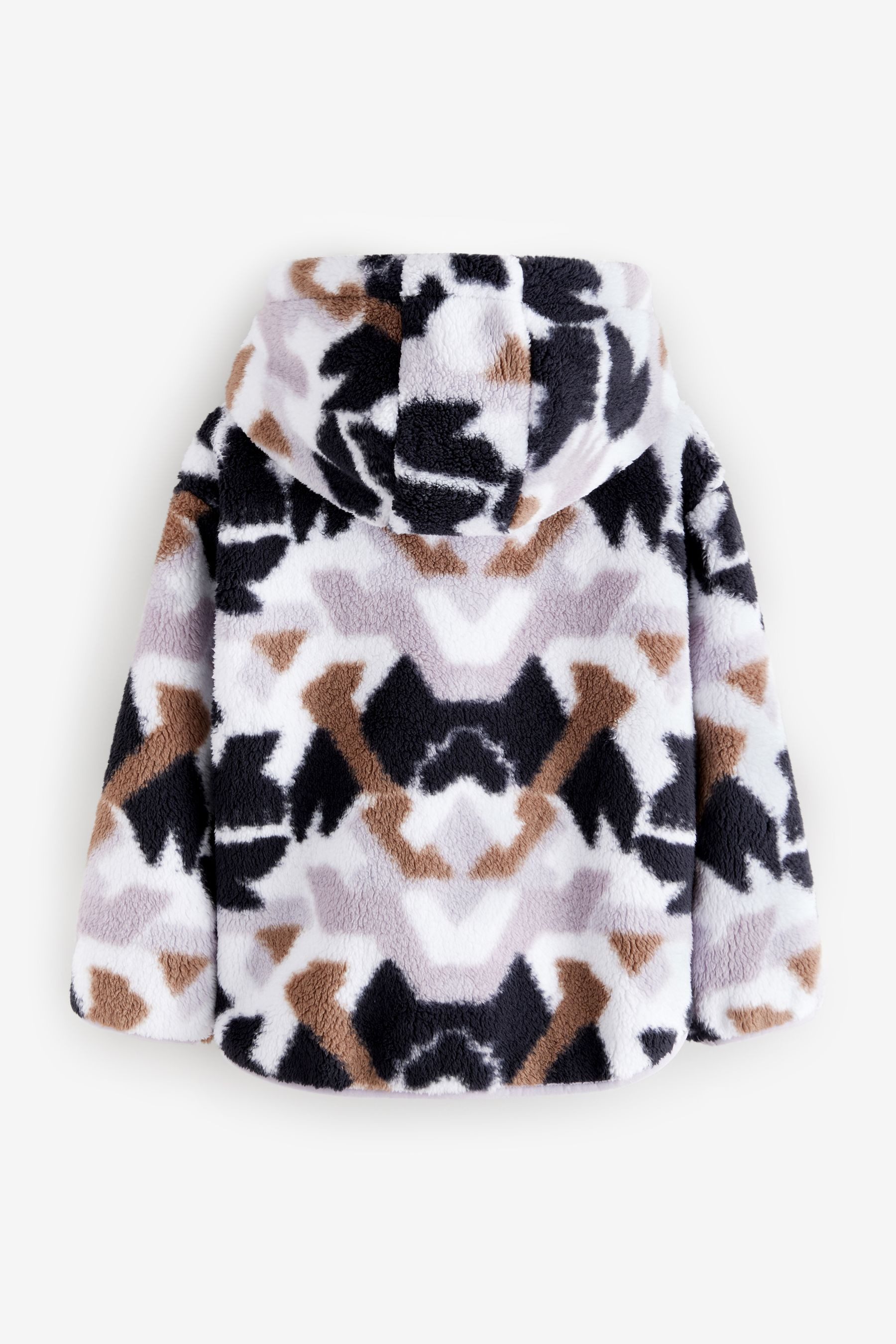 Next Kapuzenfleecejacke Fleece-Kapuzenjacke aus Borg mit durchgehendem RV (1-St)
