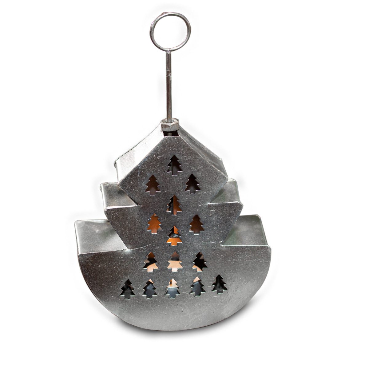 Antikas Weihnachtsfigur Teelichthalter als Weihnachtsbaum, silberfarbend Me günstig online kaufen