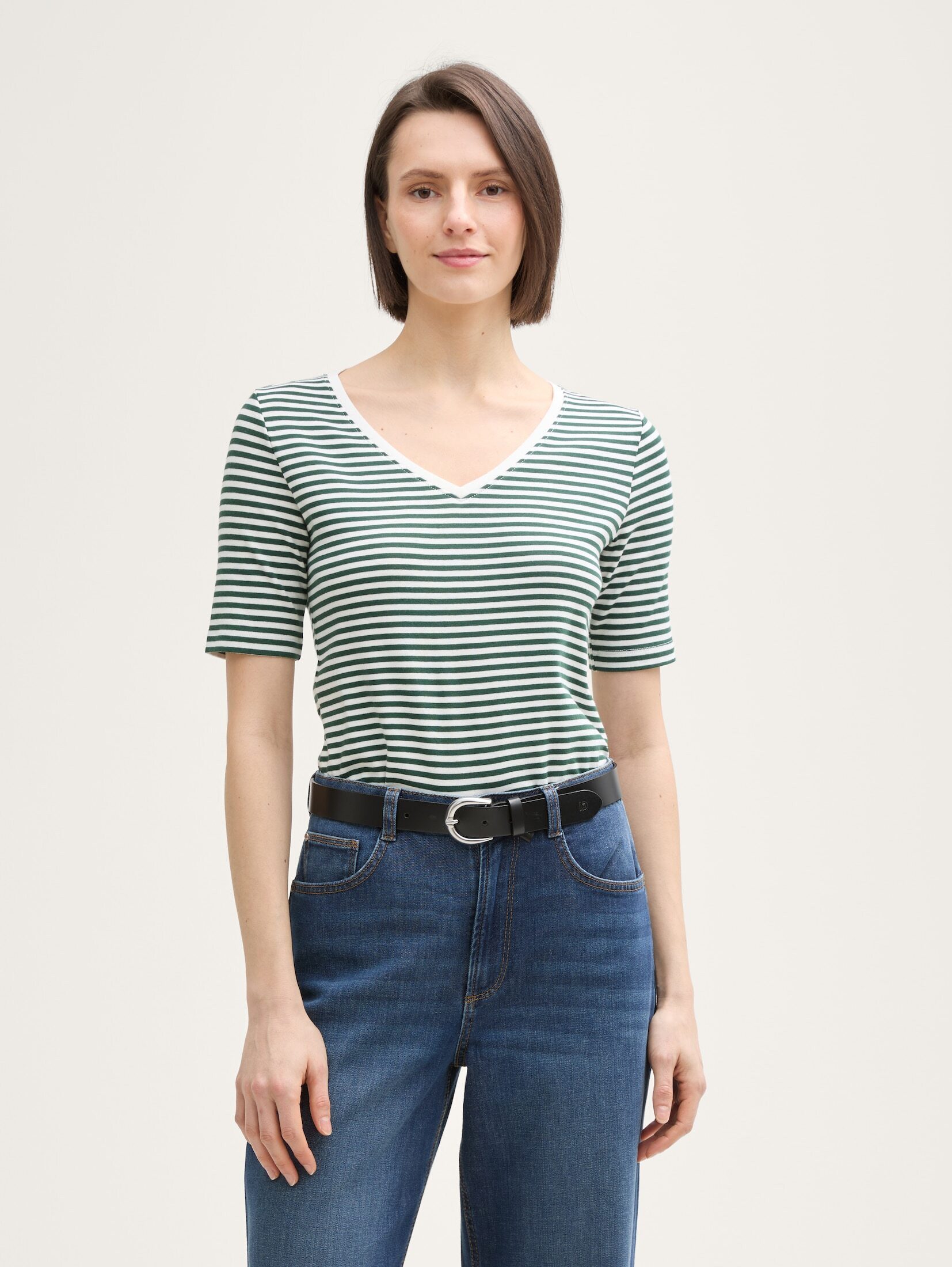 TOM TAILOR T-Shirt T-Shirt mit V-Ausschnitt günstig online kaufen