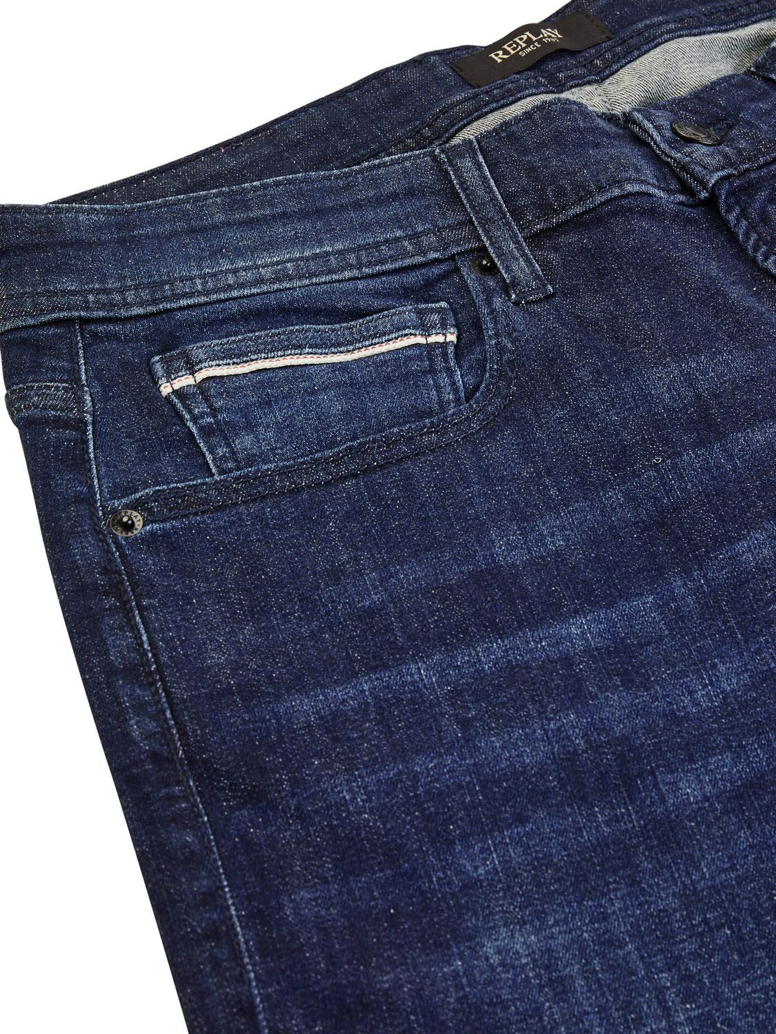 Replay Straight-Jeans Herren Jeanshose Grover Denim Hose mit Stretch