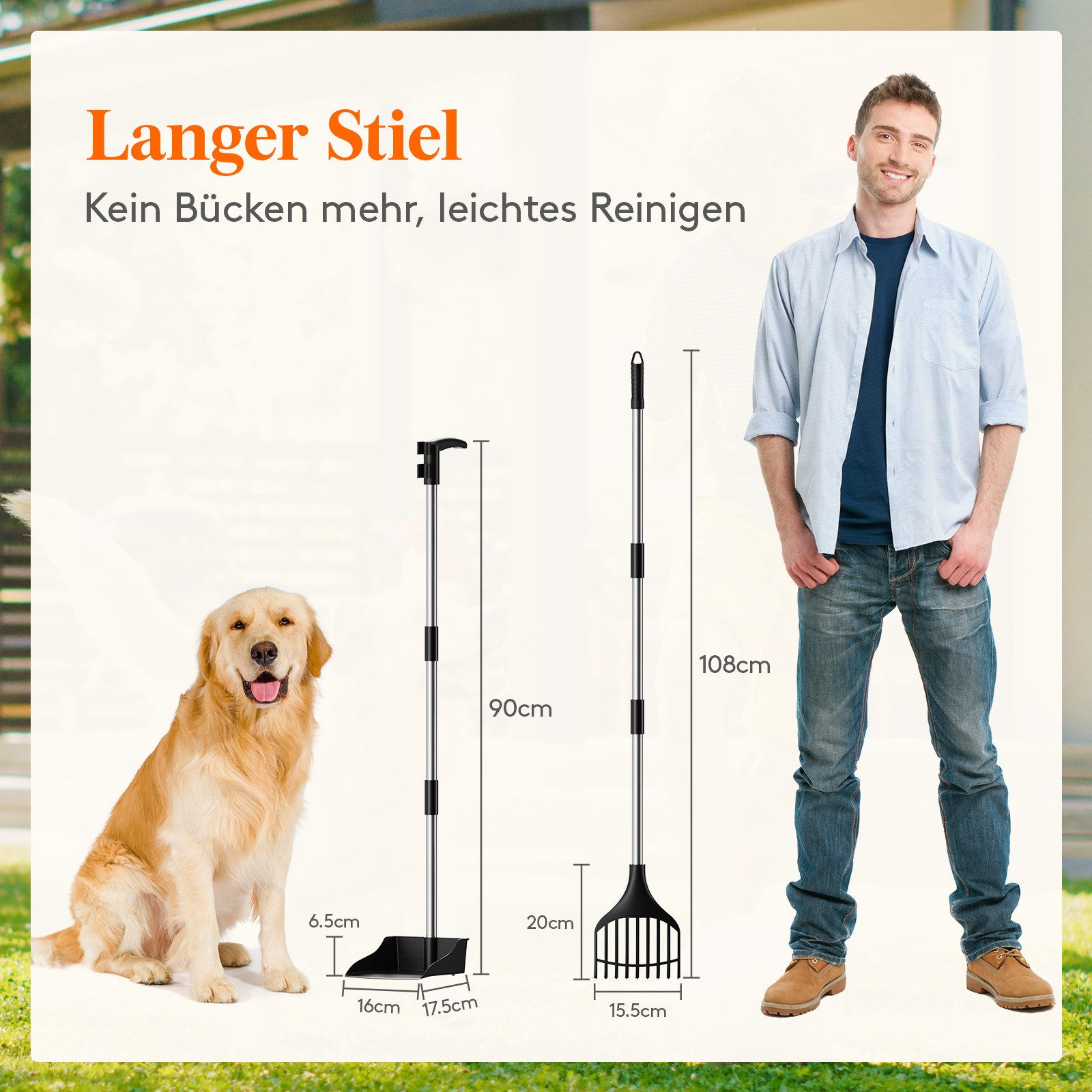 Lifewit Schaufel Plastik-Hundekotschaufel, Leichter tragbarer KOT-Schaufel, (1 St)