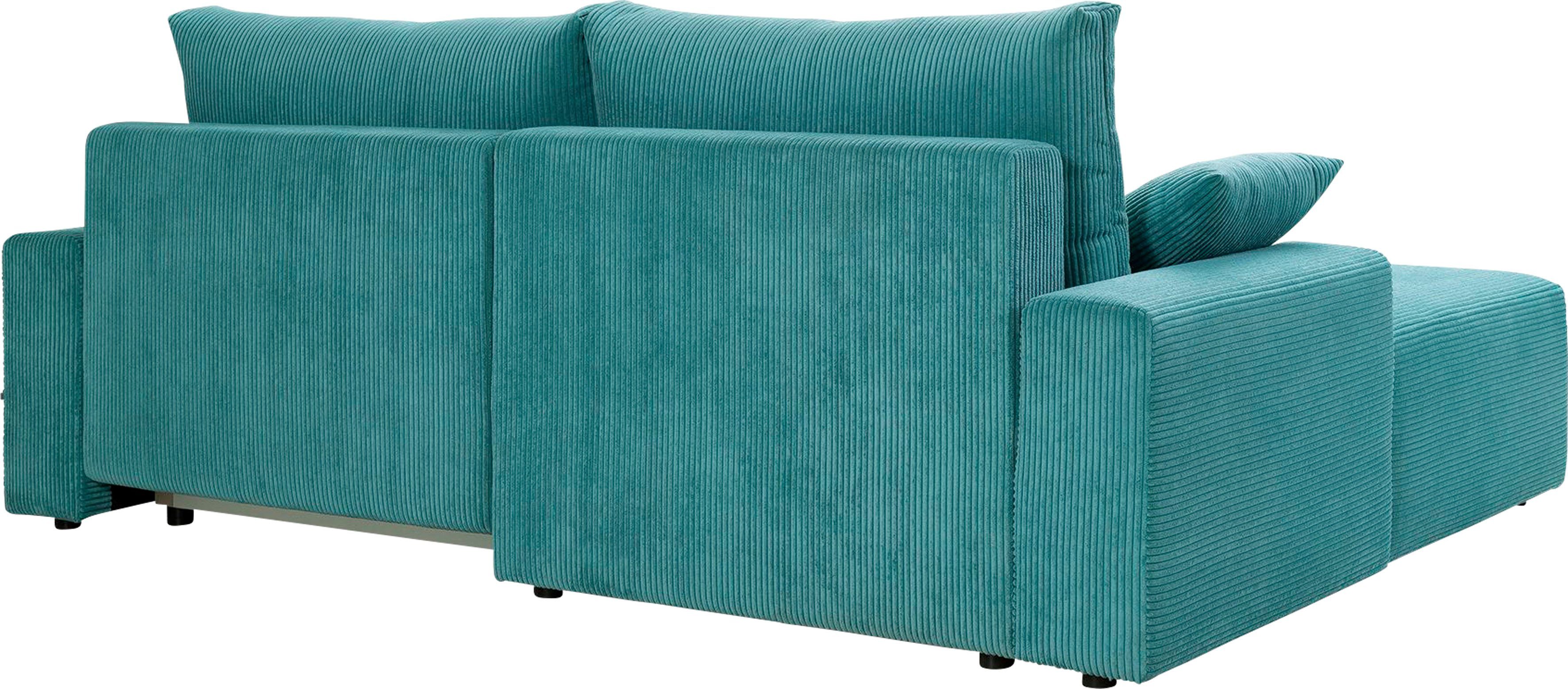 sky Orinoko, sofa in Bettfunktion Ecksofa exxpo Cord-Farben - verschiedenen fashion inklusive Bettkasten und