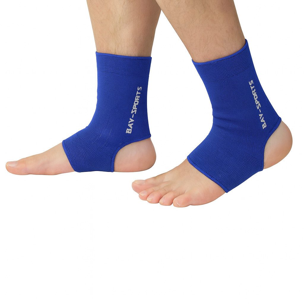 BAY-Sports Fußstütze Darkline Fußbandagen Knöchelbandagen Sprunggelenkbandage Fußgelenk, zuverlässigen Schutz Stabilität für den Fuß atmungsaktivem Material