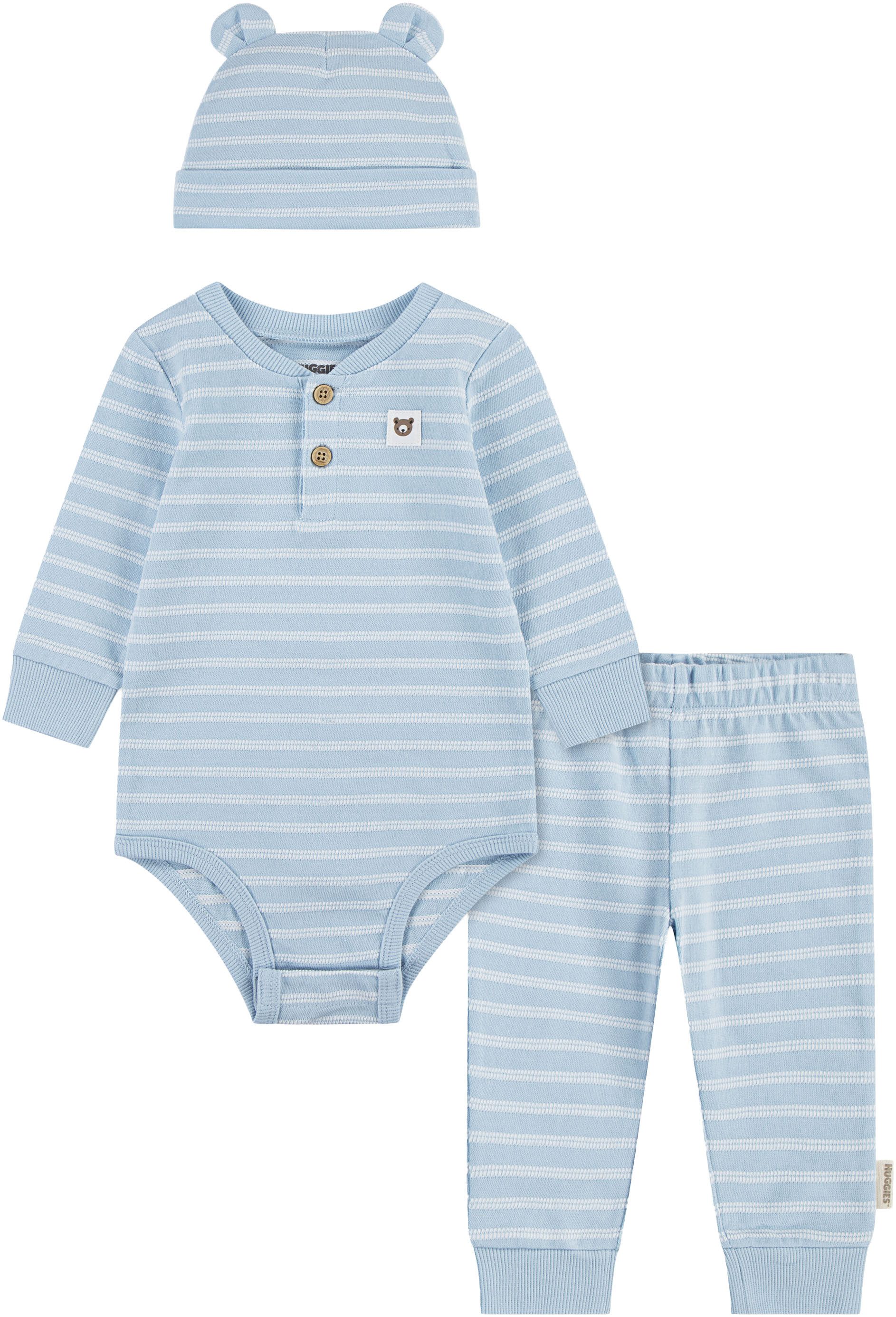 HUGGIES babywear Neugeborenen-Geschenkset HUGB BODYSUIT PANT ATTACHMENT (Set, 3-tlg) aus Feinstrickqualität
