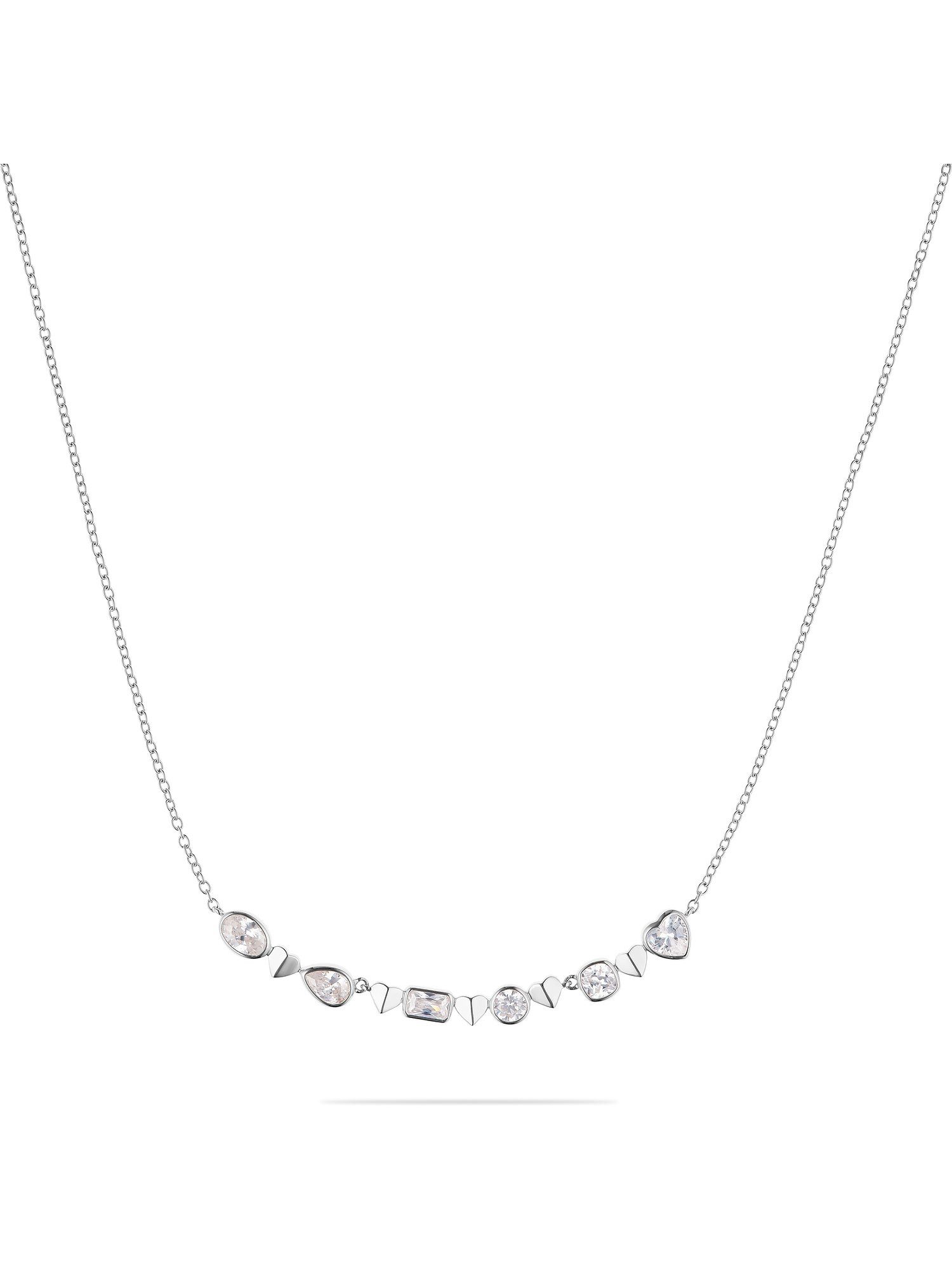 Silberkette JETTE Damen-Kette 925er Silber, recycelt Zirkonia