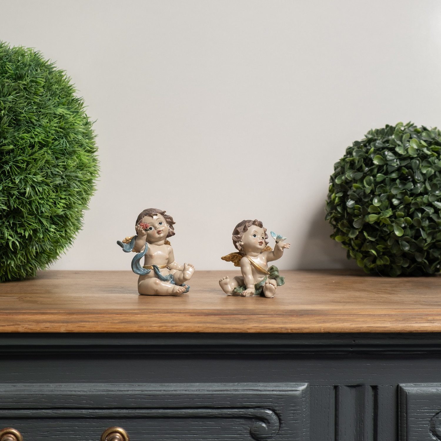 Moritz Dekofigur Engel Figuren 2er Set aus Polyresin 8,5 cm, Polyresin Figu günstig online kaufen