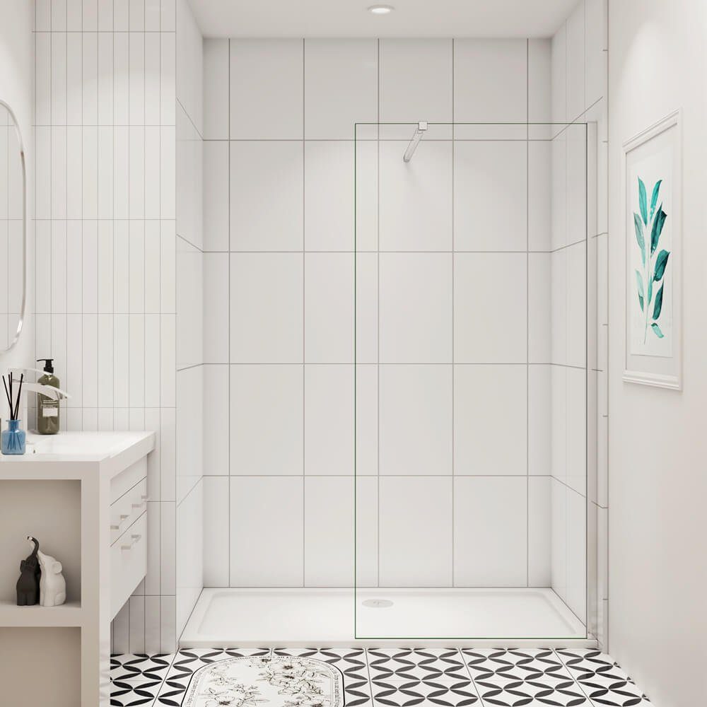 duschspa Duschwand 6mm Nano Glas Walk in Dusche Seitenwand Duschwandwand, Einscheibensicherheitsglas, Sicherheitsglas, (Set), Nano Glas
