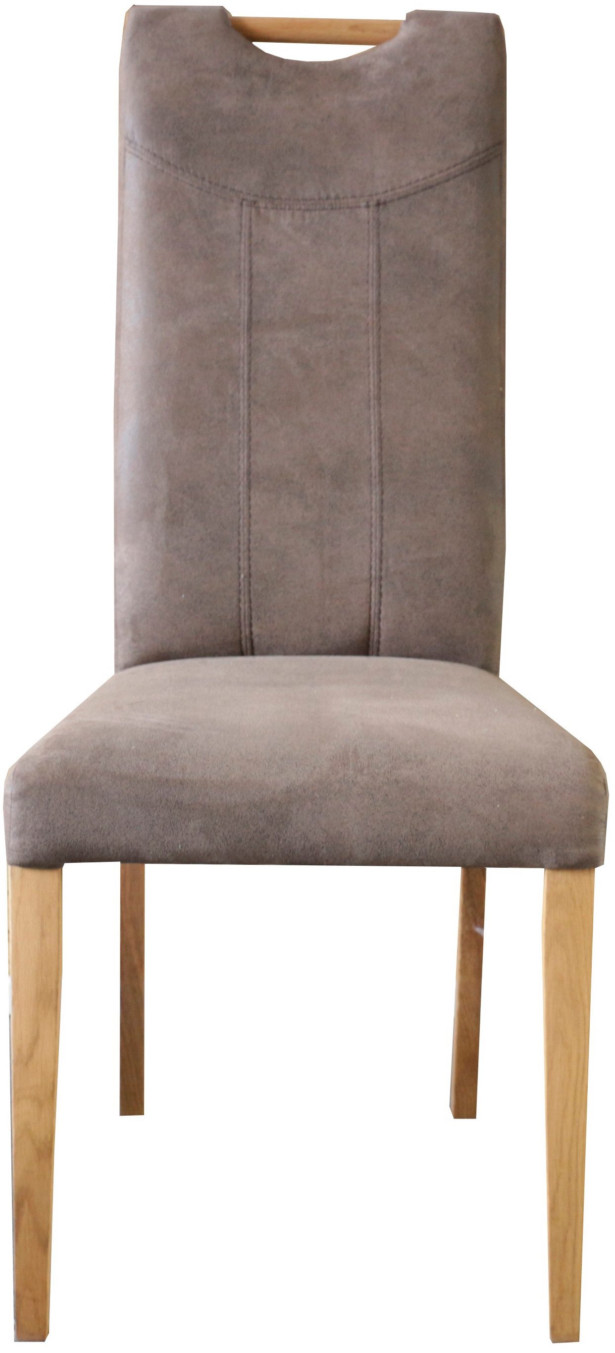 Home affaire Esszimmerstuhl Roberta Polsterstuhl, Gestell Eiche massiv (Set, 2 St), Bezug aus strapazierfähiger Microfaser
