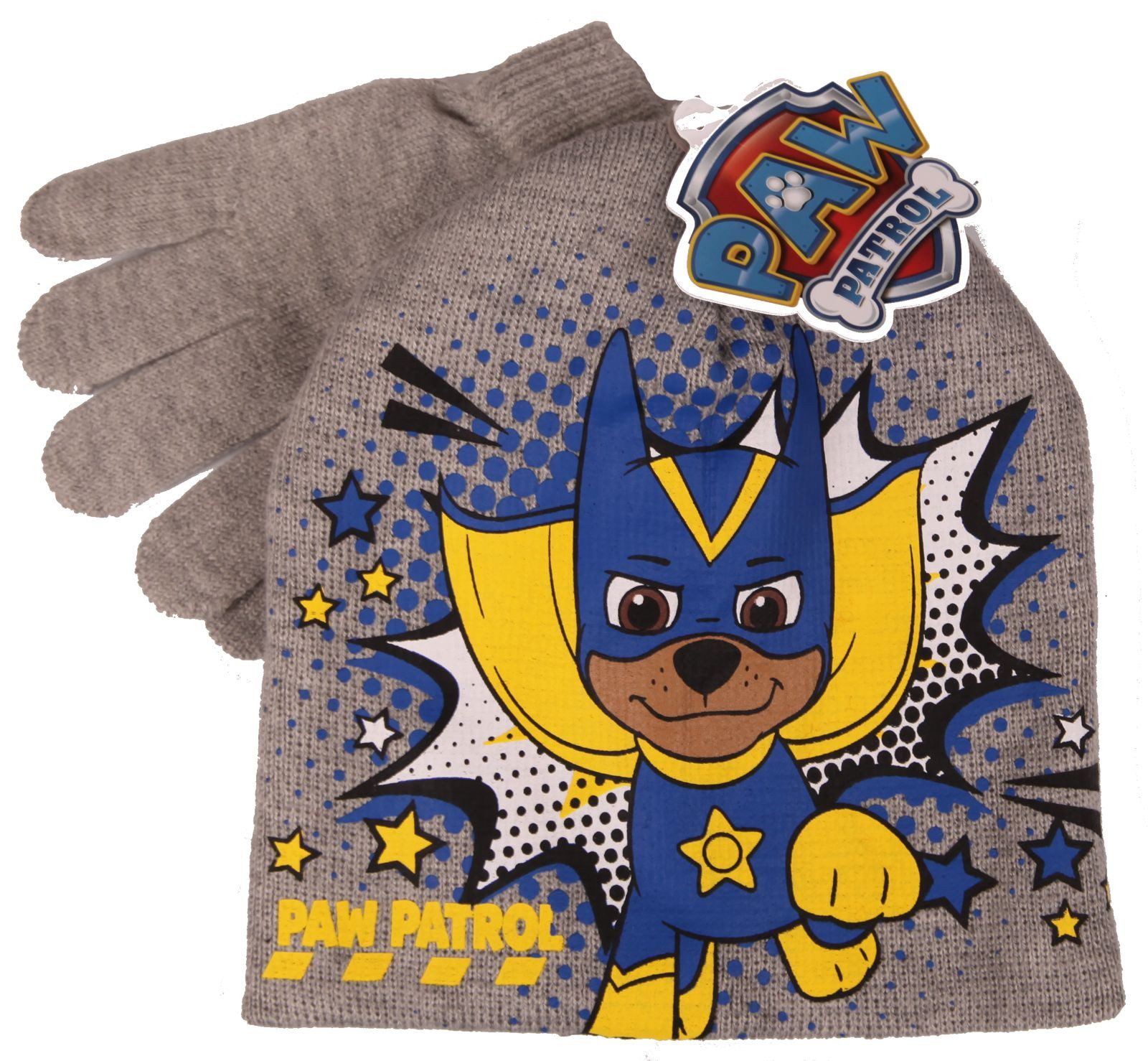 PAW PATROL Strickmütze Paw Patrol Jungen Mütze Set + Handschuhe Kindermütze Set mit Handschuhen