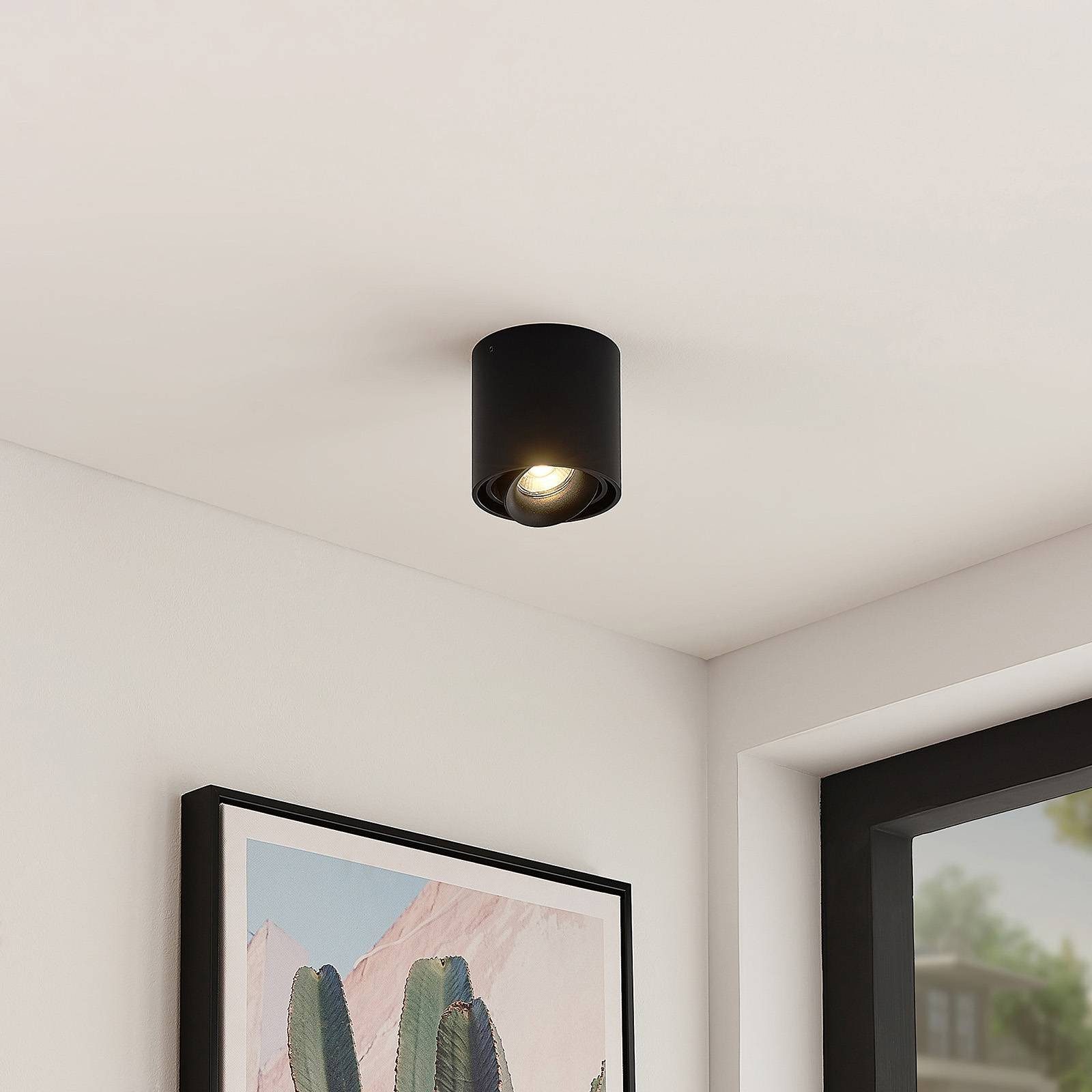 Arcchio Deckenleuchten Walza, Metall, Schwarz IP20, 1 x 50 W