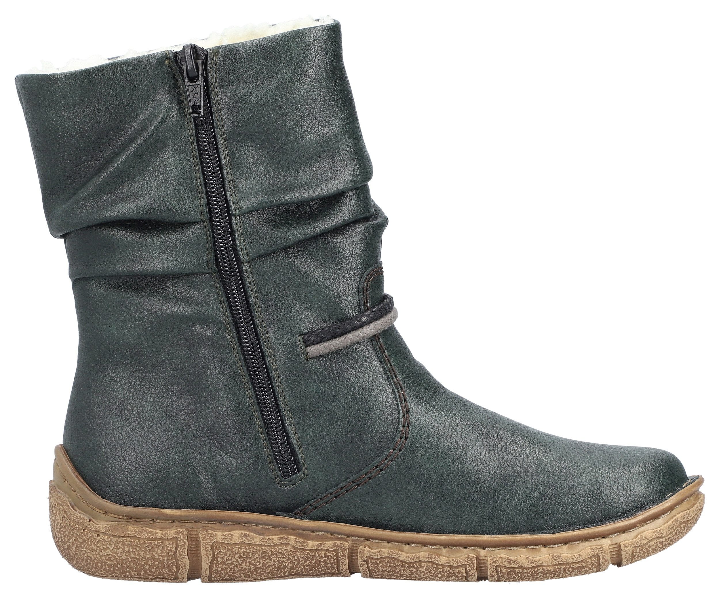Rieker Winterboots, Winterstiefelette, slouchy Schaft, Reißverschluss, mit Warmfutter