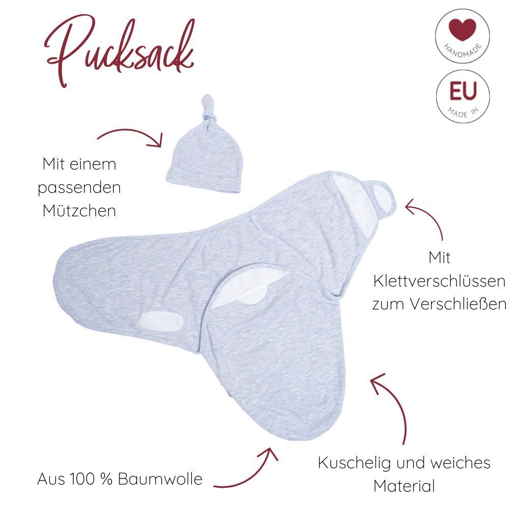 Babyschlafsack HOBEA-Germany mit Strampelsack Größen (Pucksack Pucksack in Mütze) Pucksack verschiedenen rosa Puckhilfe meliert