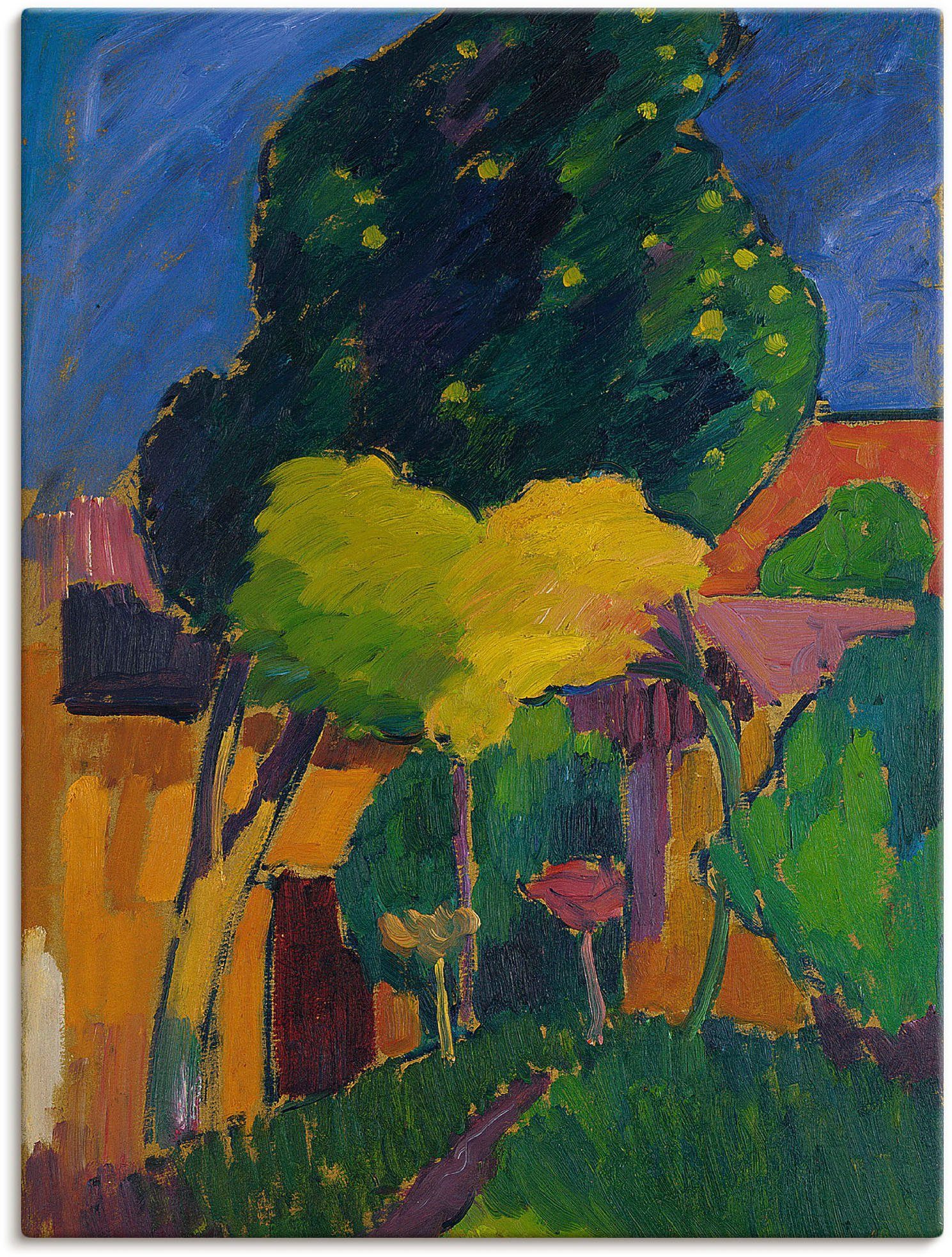 Artland Leinwandbild Murnau. 1908, Garten (1 St), auf Holzrahmen gespannt