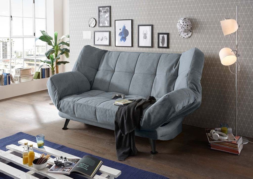 Anthrazit Schlafsofa 102 ED EXCITING DESIGN Sofa x 208 Ikar Couch Schlafsofa, cm Polstergarnitur