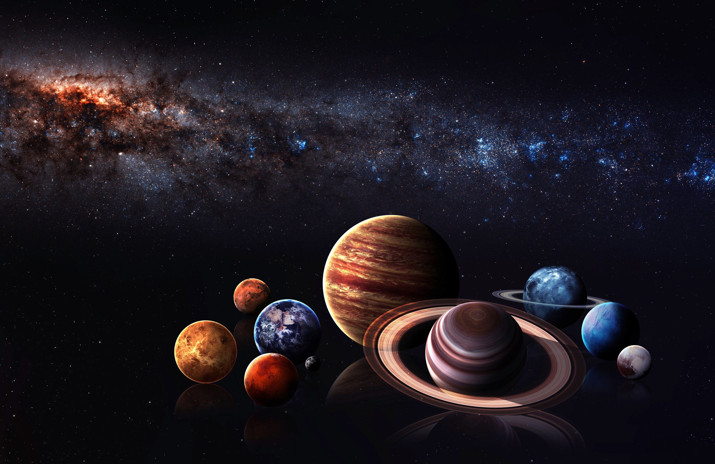 Papermoon Fototapete PLANETEN-ERDE GALAXIE MILCH STRAßE WELTALL UNIVERSUM