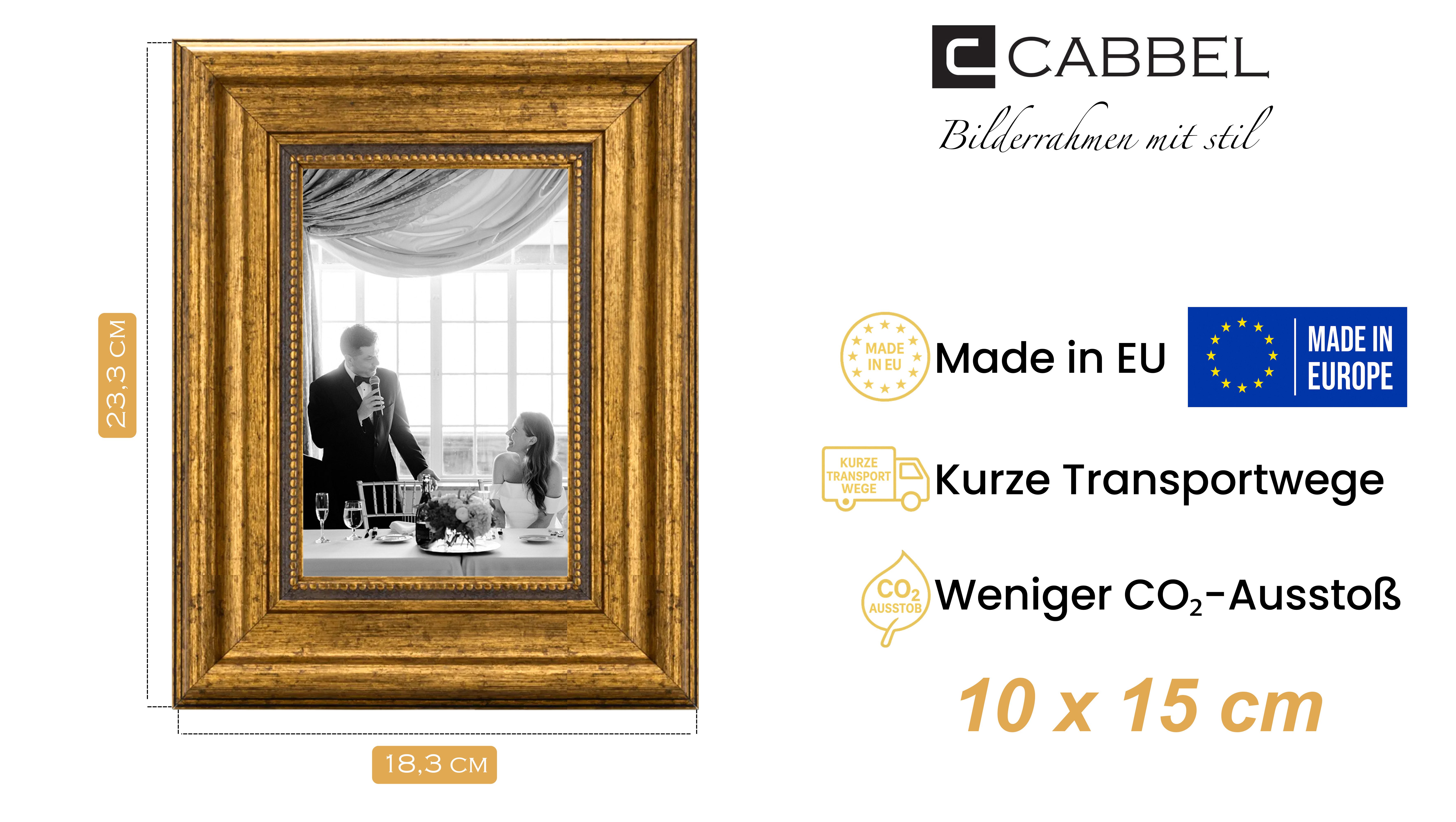 CABBEL Bilderrahmen Vintage Barock-Bilderrahmen Gold & Silber, Wohnzimmer, viele Größen, (1 St), hochwertige Verarbeitung, Dekorativ & Elegant, Antik Look für Poster