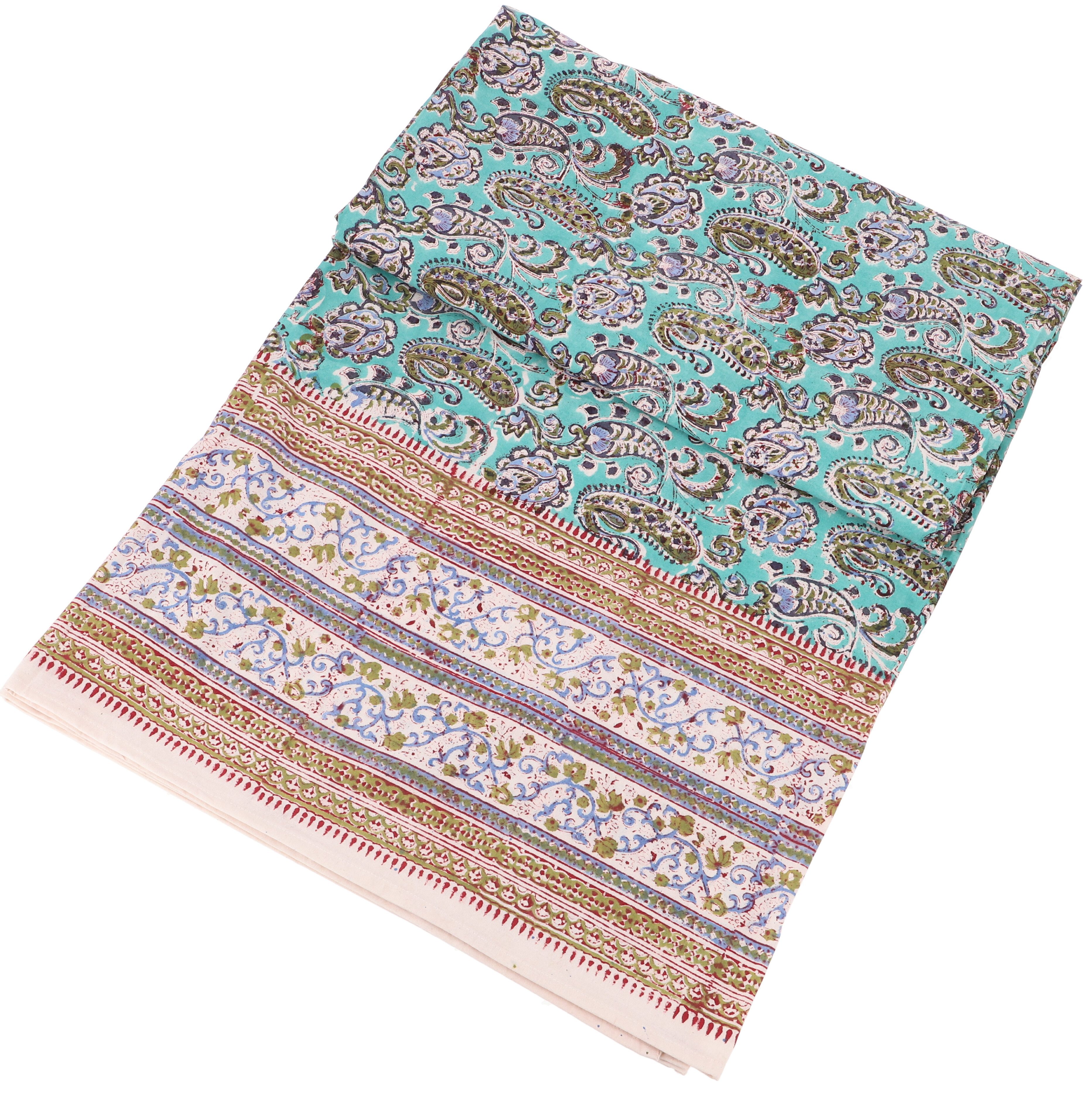 Guru-Shop Tagesdecke Blockdruck Tagesdecke, Bett & Sofaüberwurf,..