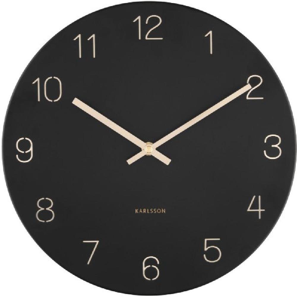 Karlsson Uhr Wanduhr Charm Engraved Numbers Black (Klein)